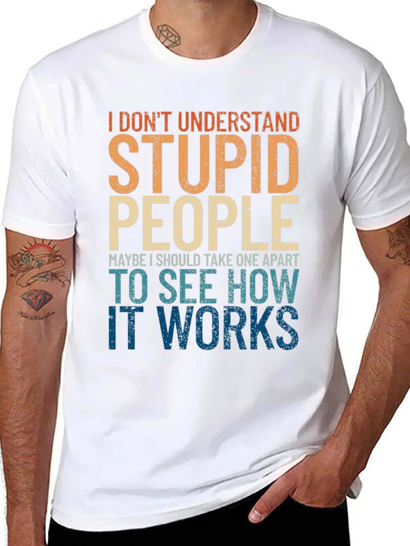 Funny Stupid People Graphic T-Shirt