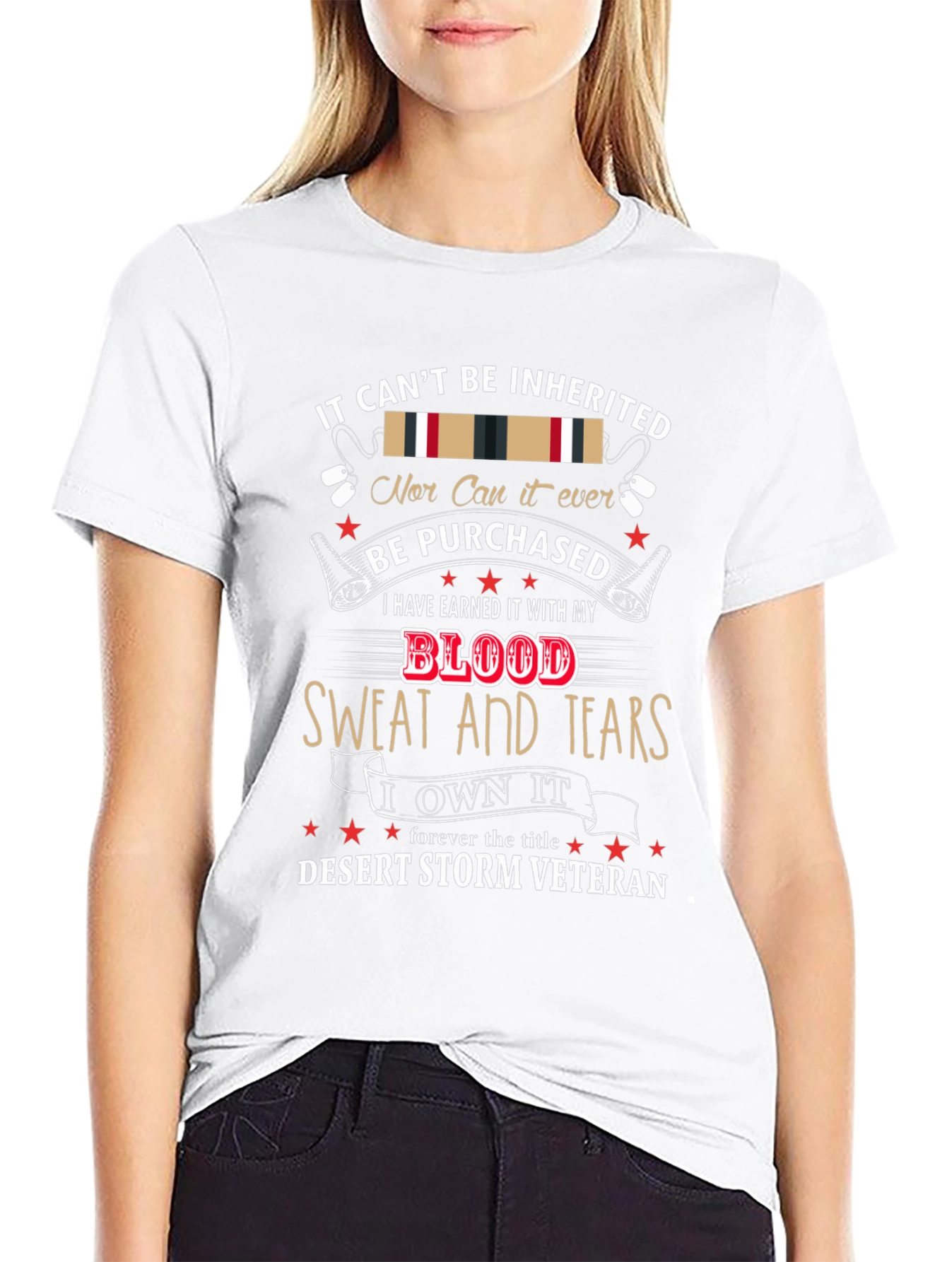 Desert Storm Veteran T-Shirt - Earned Not Inherited