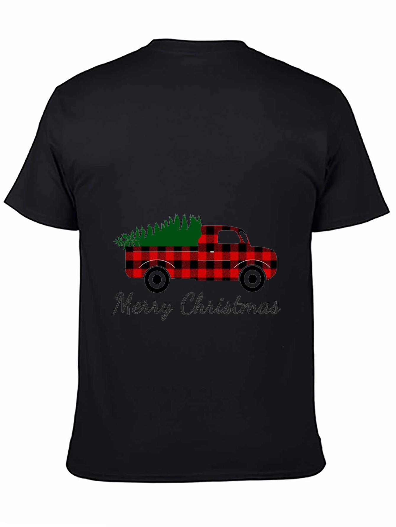 Merry Christmas Buffalo Plaid Truck T-Shirt