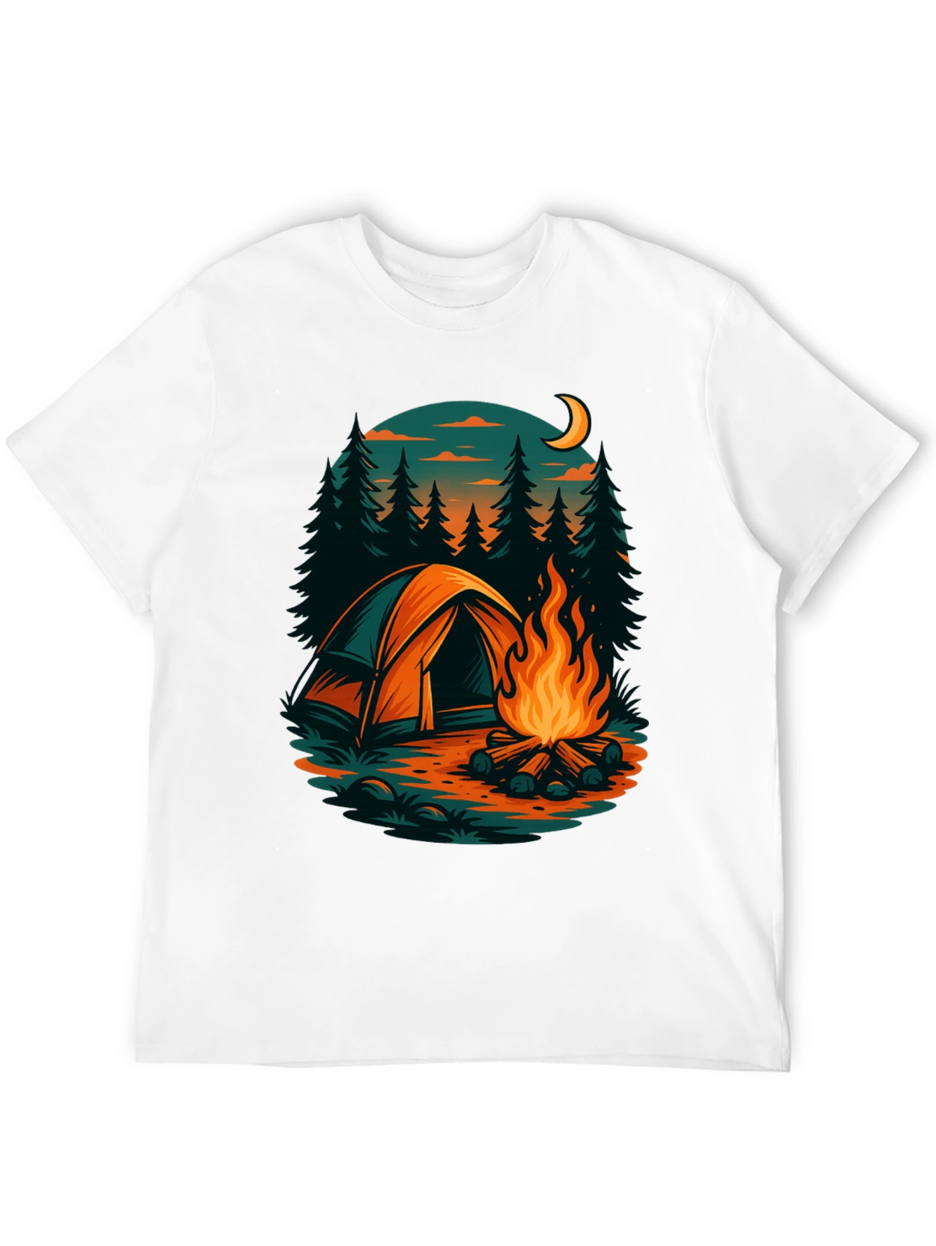 Camping Scene Graphic Tee