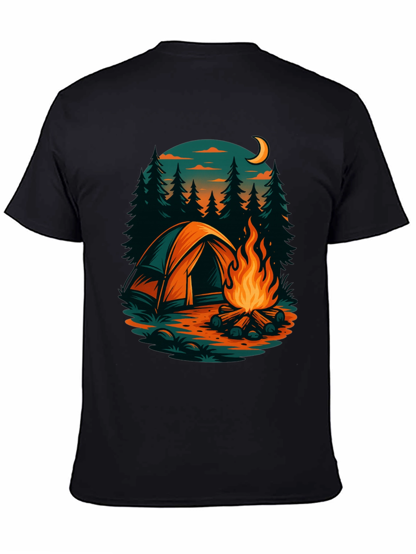 Camping Scene Graphic Tee