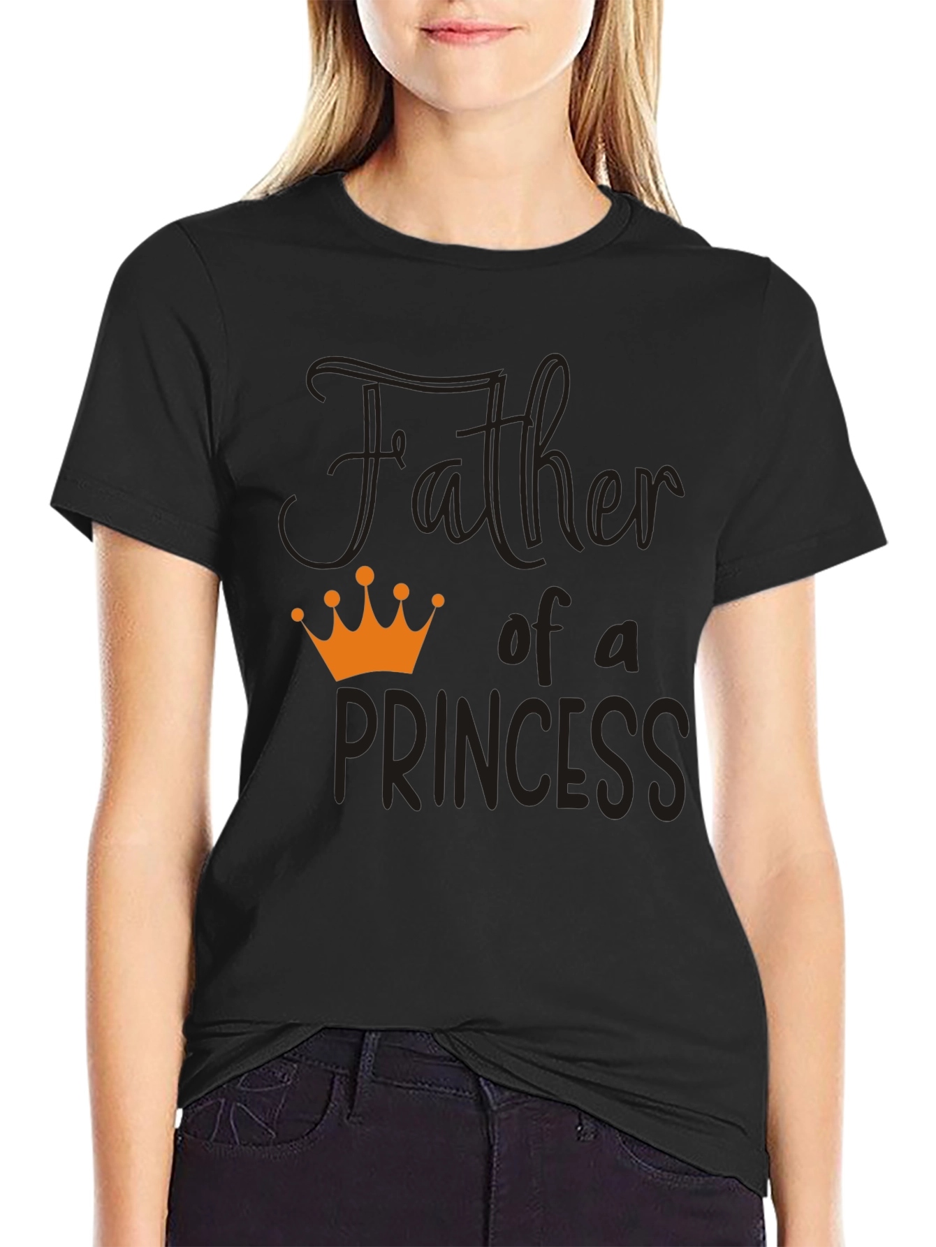 Father of a Princess T-Shirt - Black