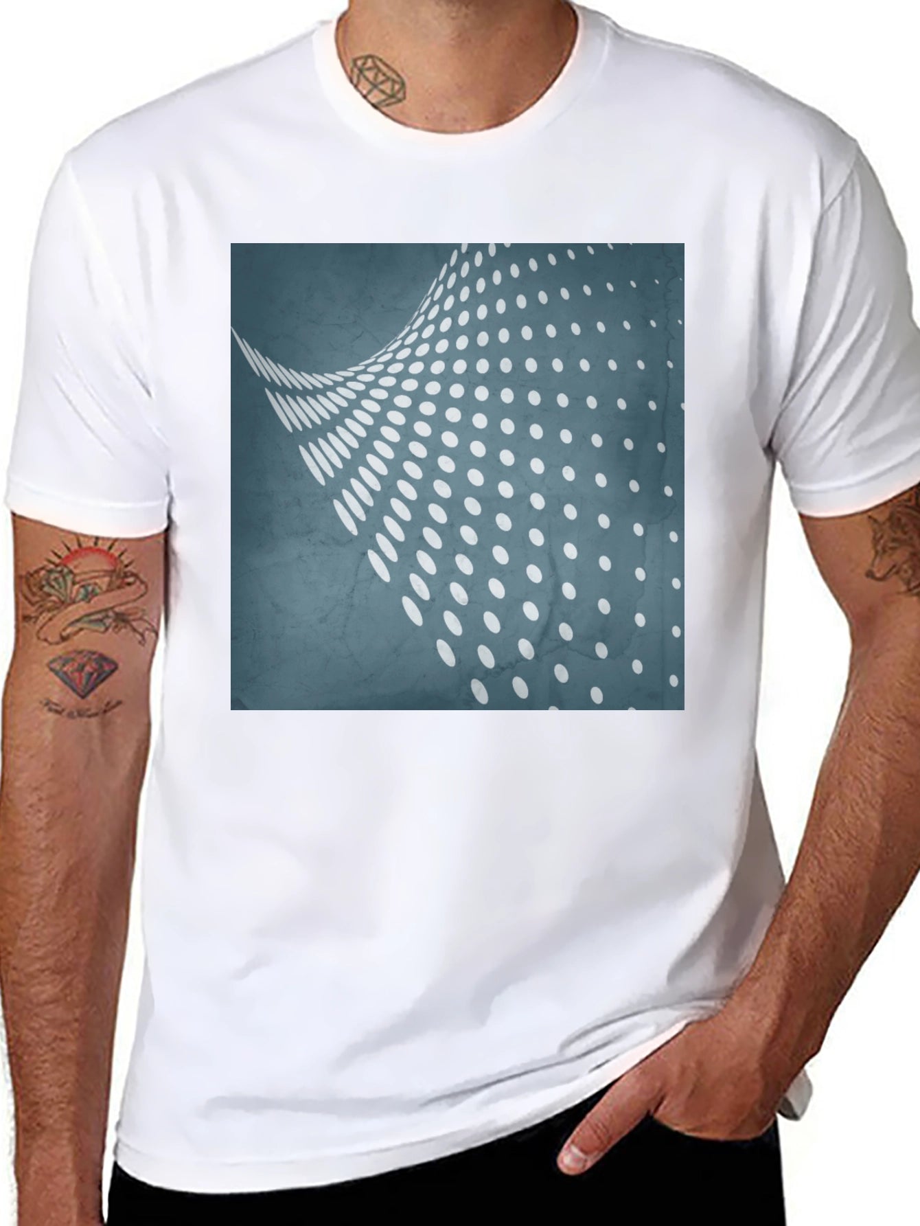 Abstract Dot Pattern Graphic T-Shirt
