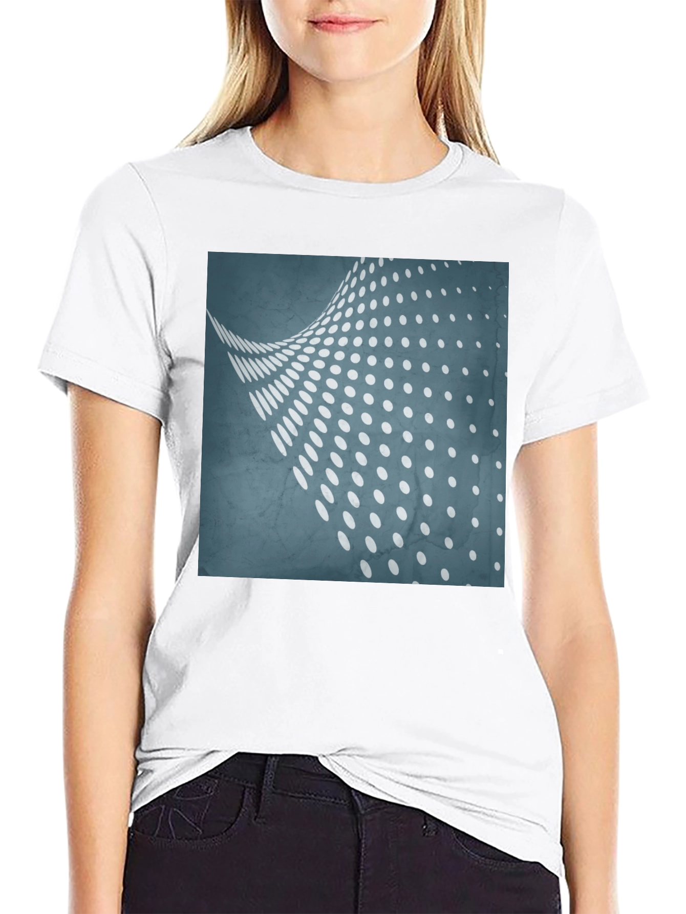 Abstract Dot Pattern Graphic T-Shirt
