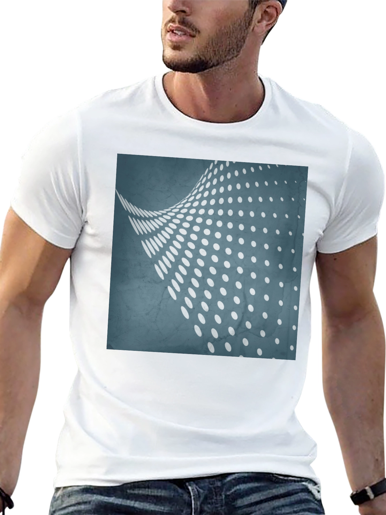Abstract Dot Pattern Graphic T-Shirt
