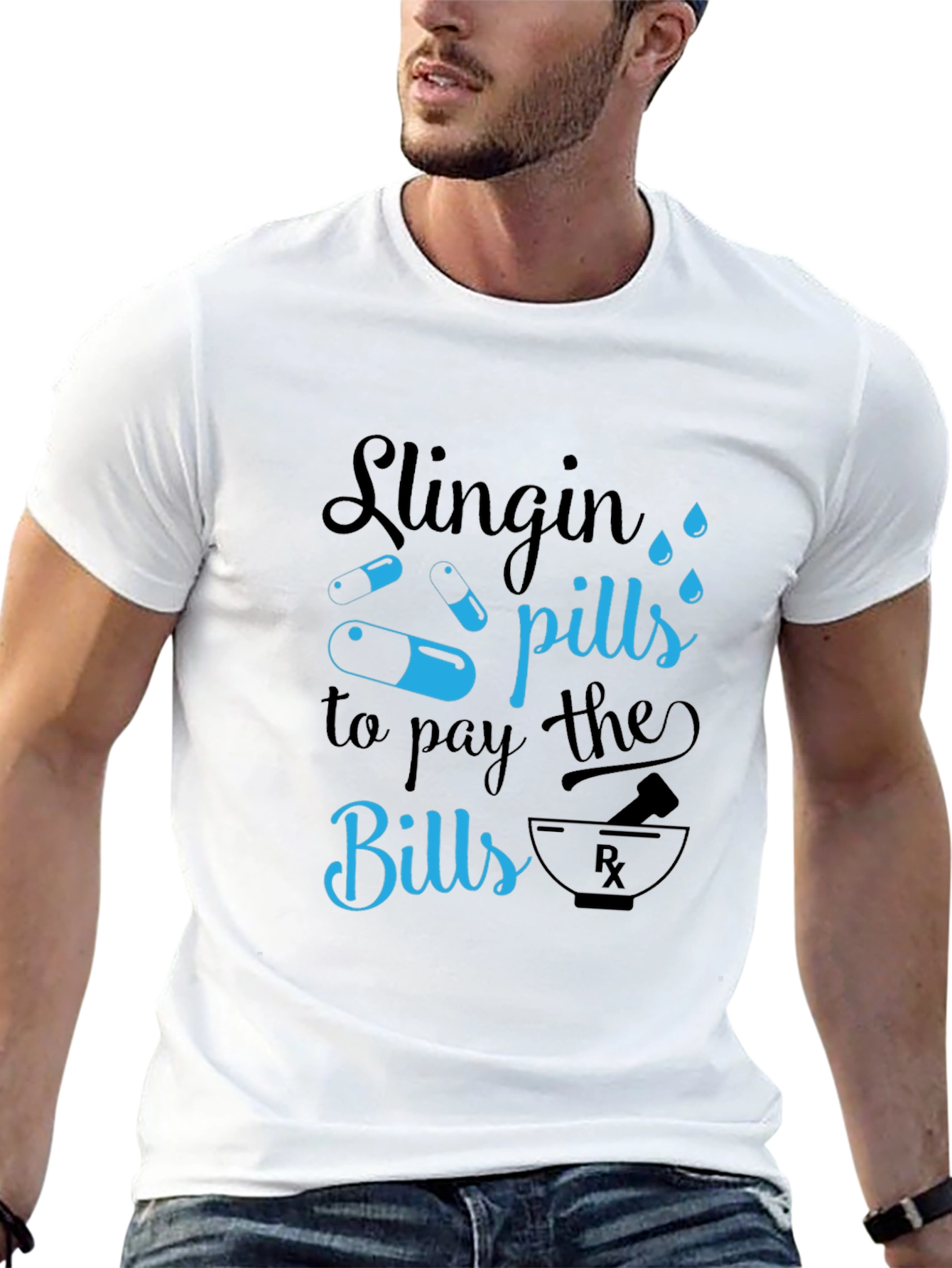 Slingin Pills Graphic T-Shirt - Funny Pharmacy Tee