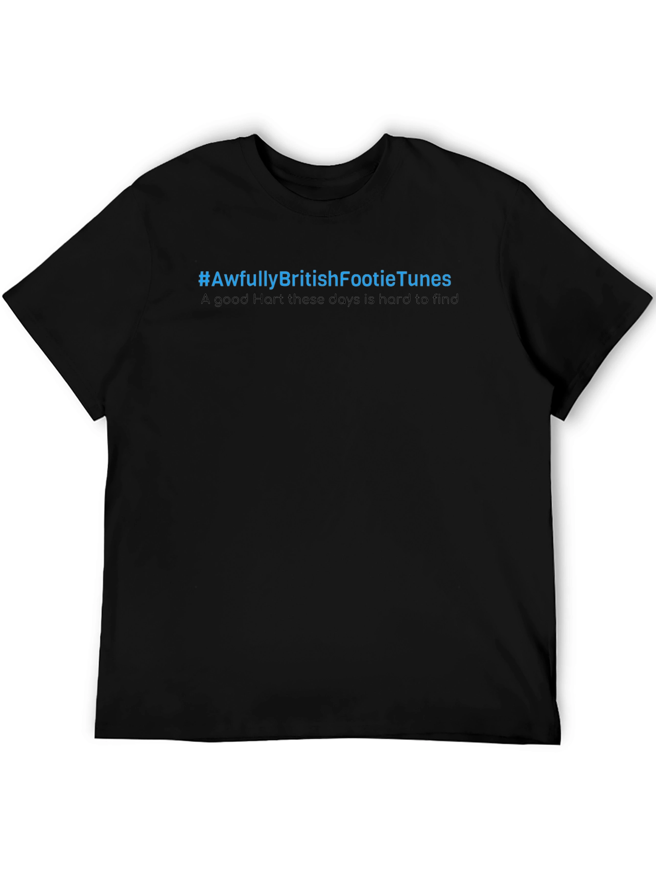 Awfully British Footie Tunes Black T-Shirt