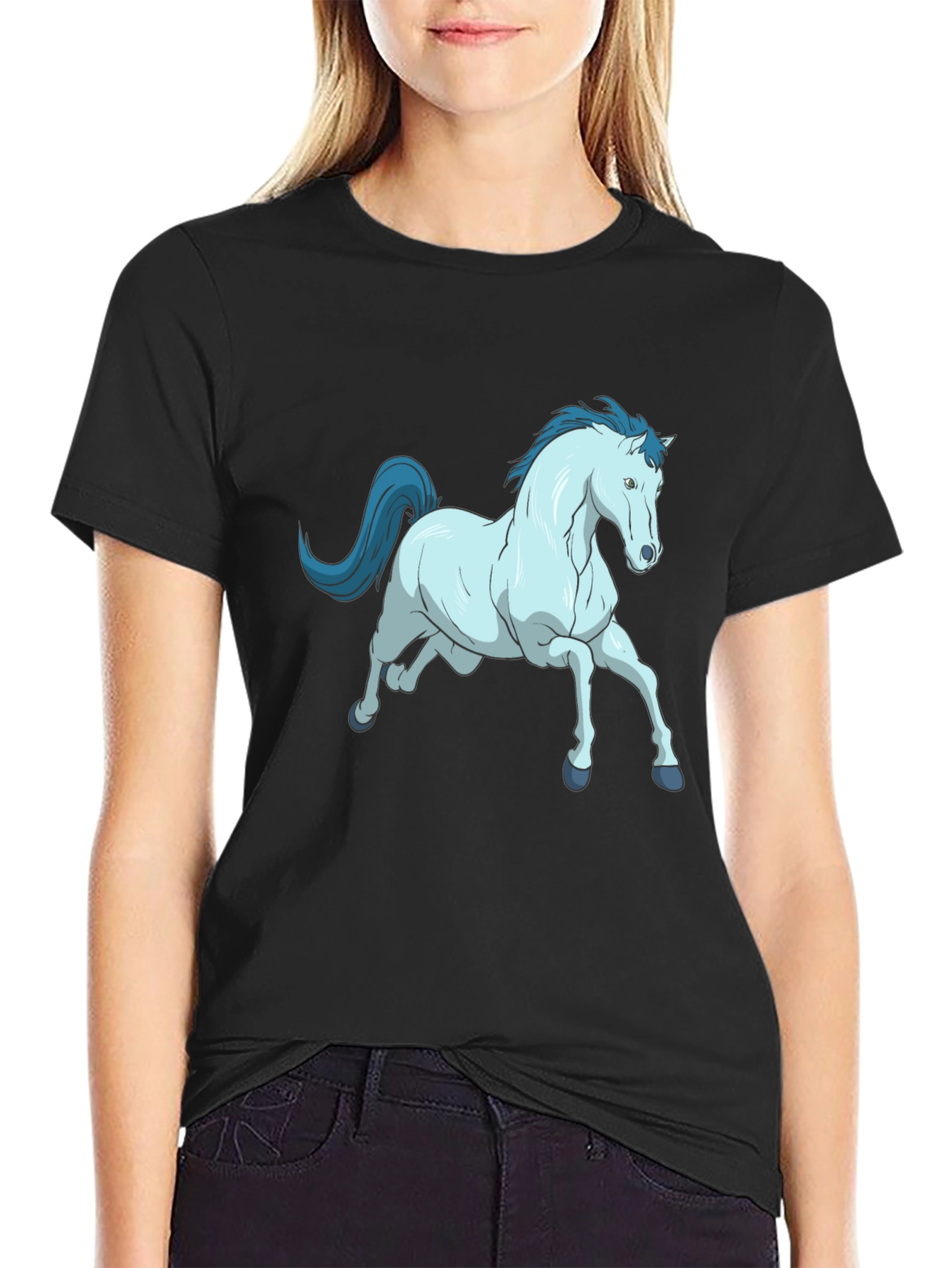 Horse Graphic Tee - Unique Cartoon Design