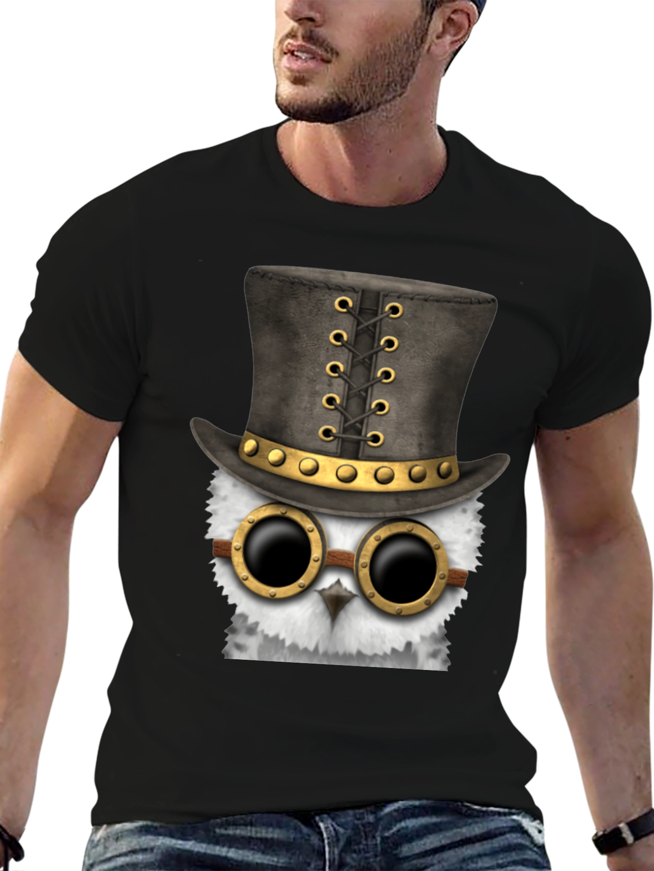 Steampunk Owl T-Shirt - Unique Design!