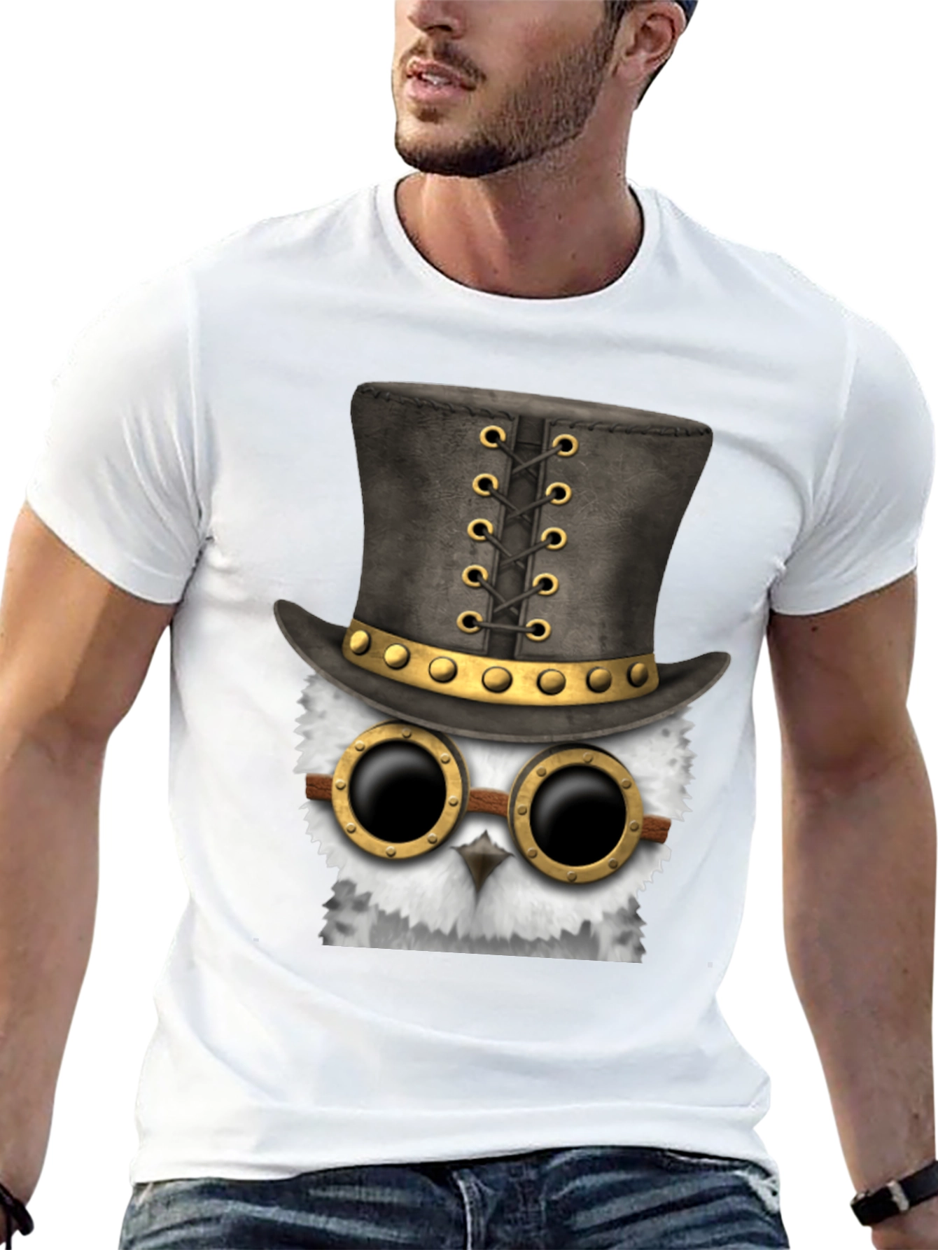 Steampunk Owl T-Shirt - Unique Design!