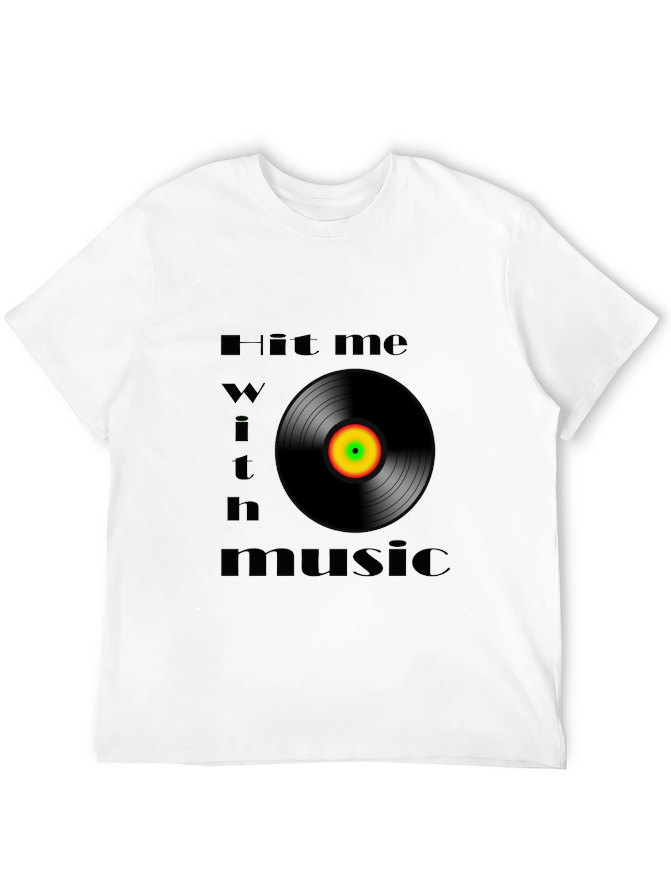 Hit Me With Music Black Graphic Tee