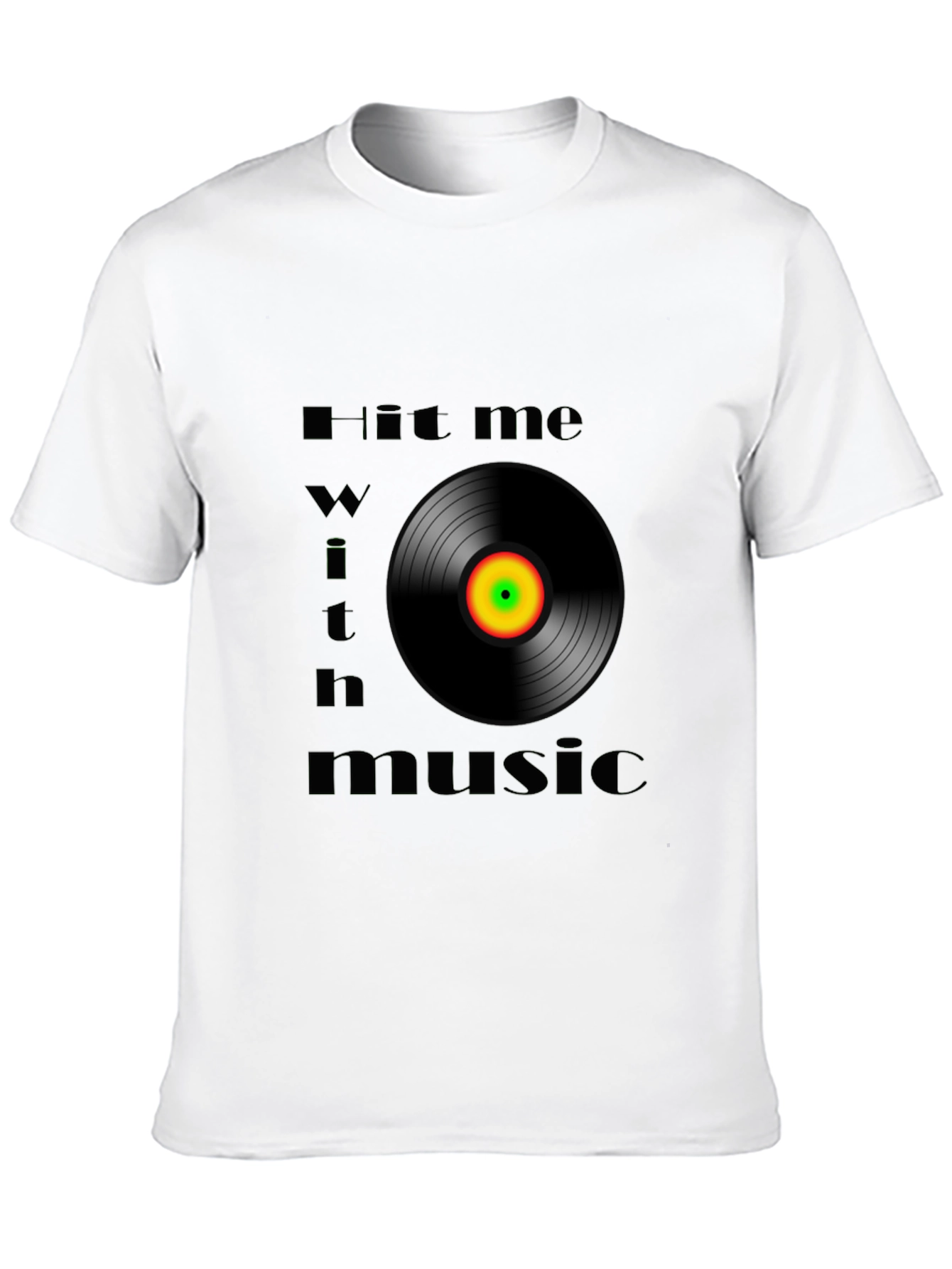 Hit Me With Music Black Graphic Tee
