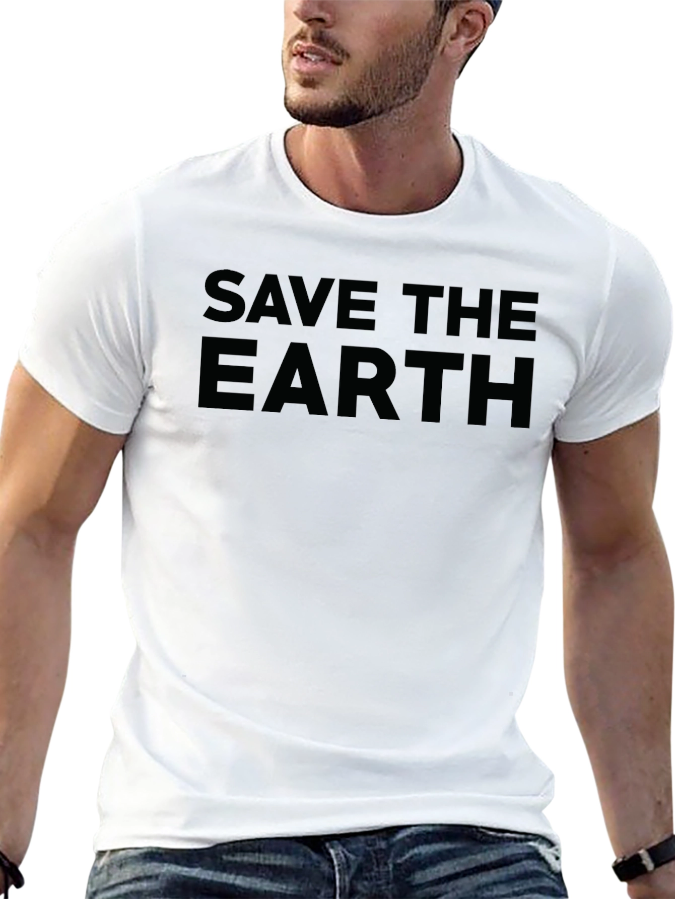 Save The Earth Graphic Tee - Black