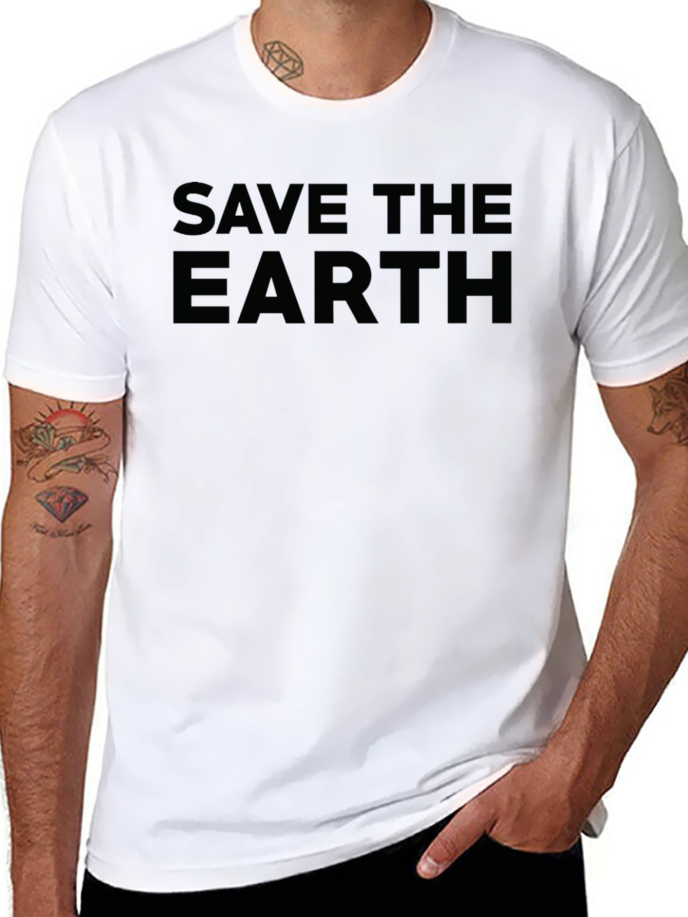 Save The Earth Graphic Tee - Black