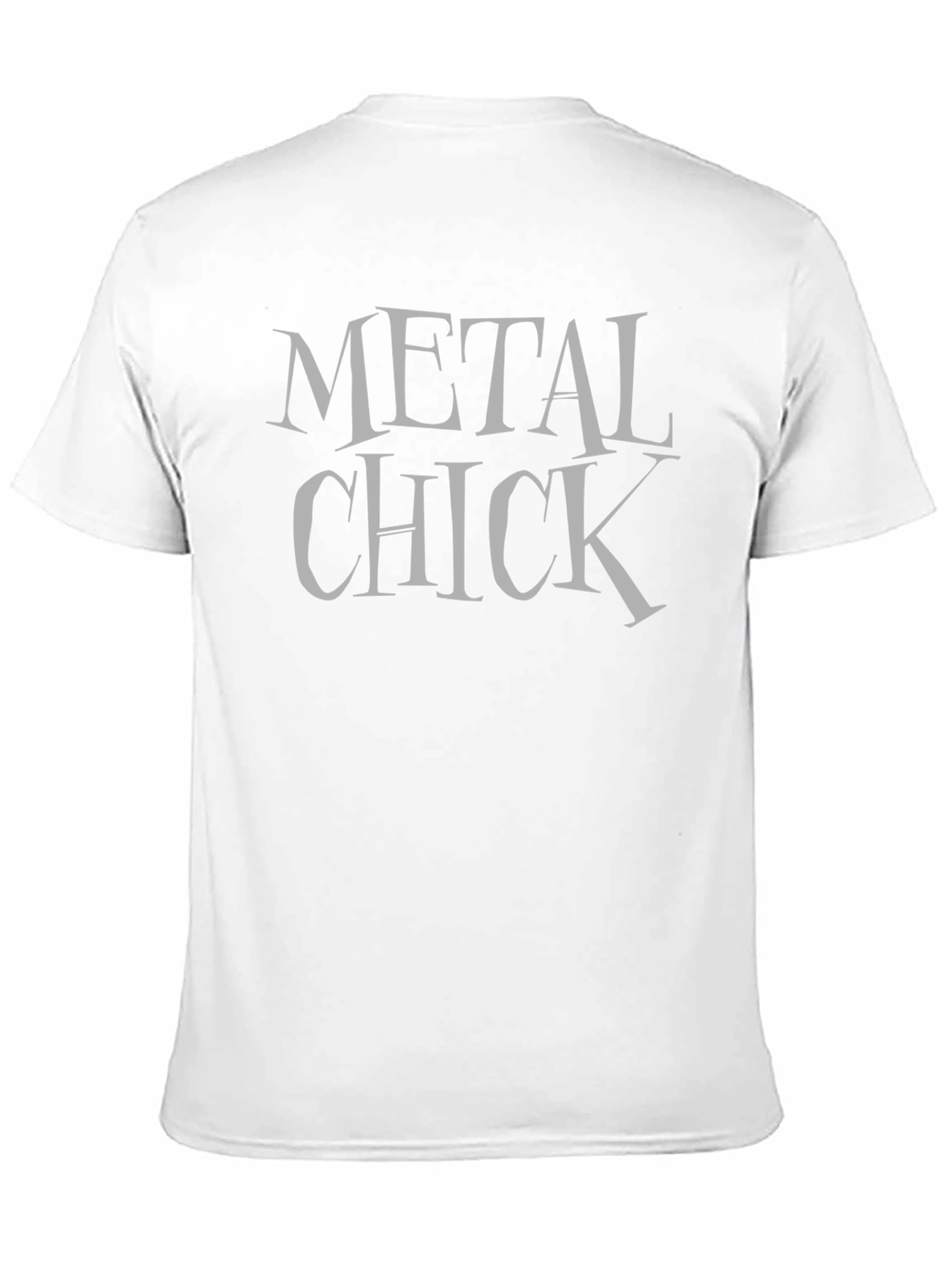 Metal Chick Graphic Tee - Black Cotton Blend T-Shirt