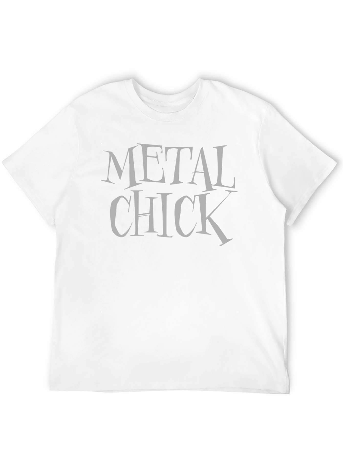 Metal Chick Graphic Tee - Black Cotton Blend T-Shirt
