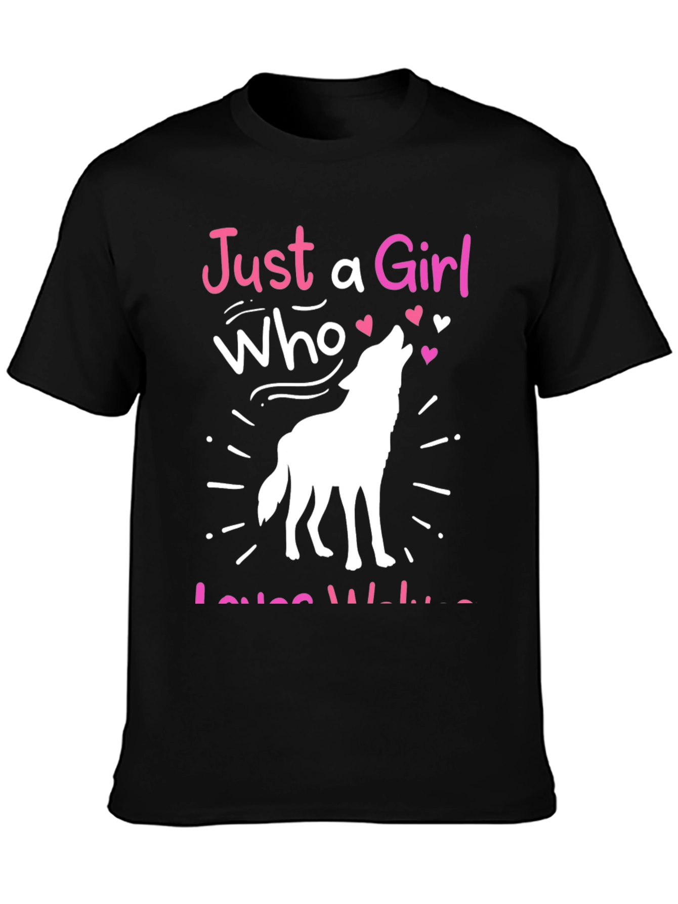 Just a Girl Who Loves Wolves T-Shirt