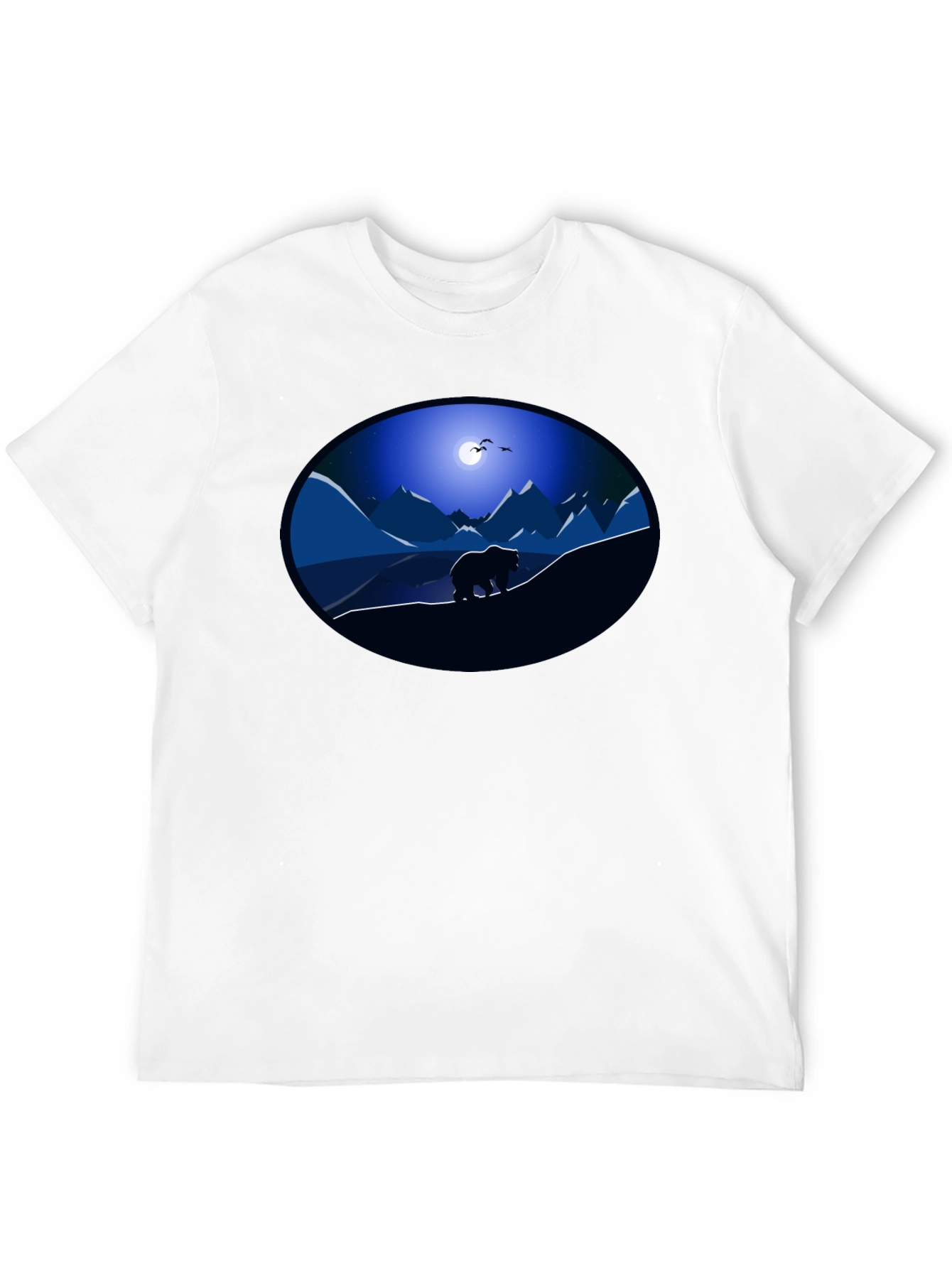 Bear Mountain Night Graphic Tee - Black