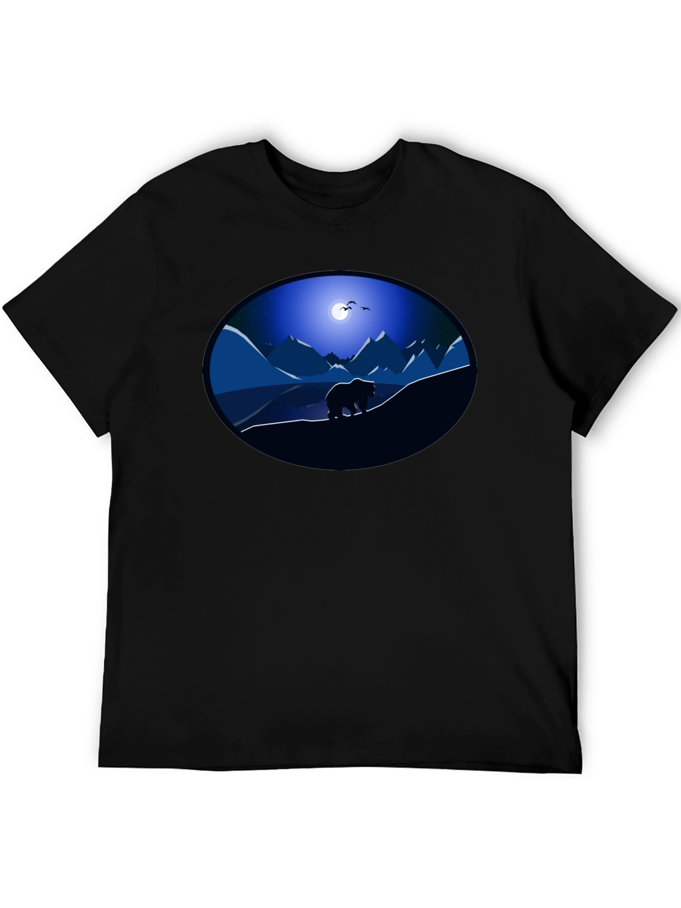 Bear Mountain Night Graphic Tee - Black