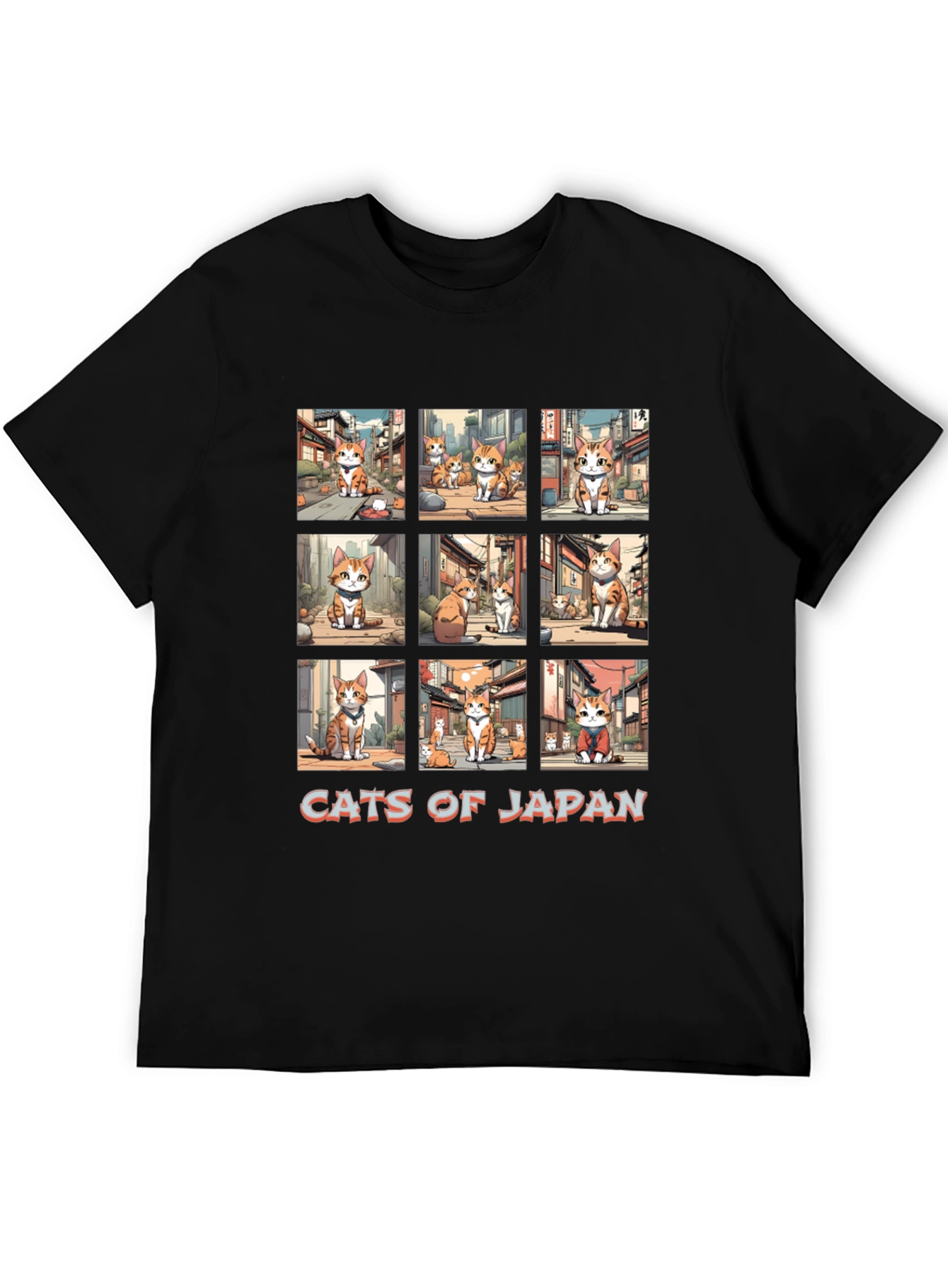 Cats of Japan Graphic T-Shirt