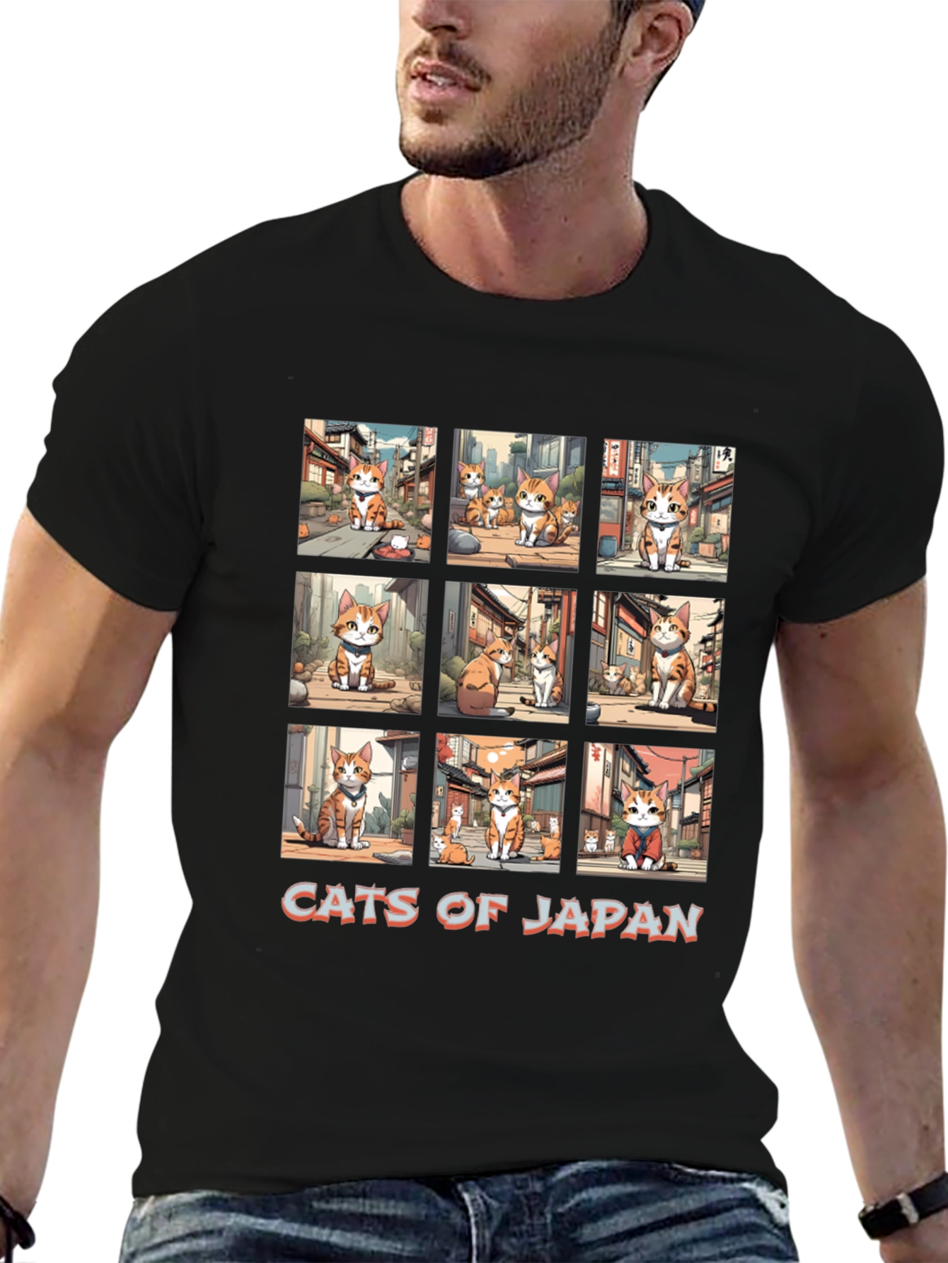 Cats of Japan Graphic T-Shirt
