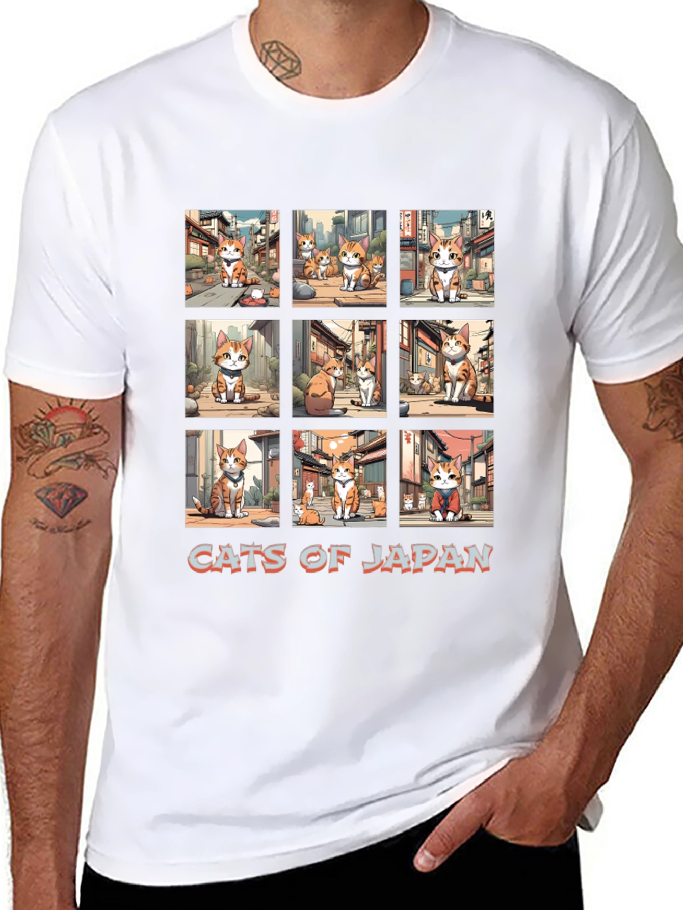 Cats of Japan Graphic T-Shirt