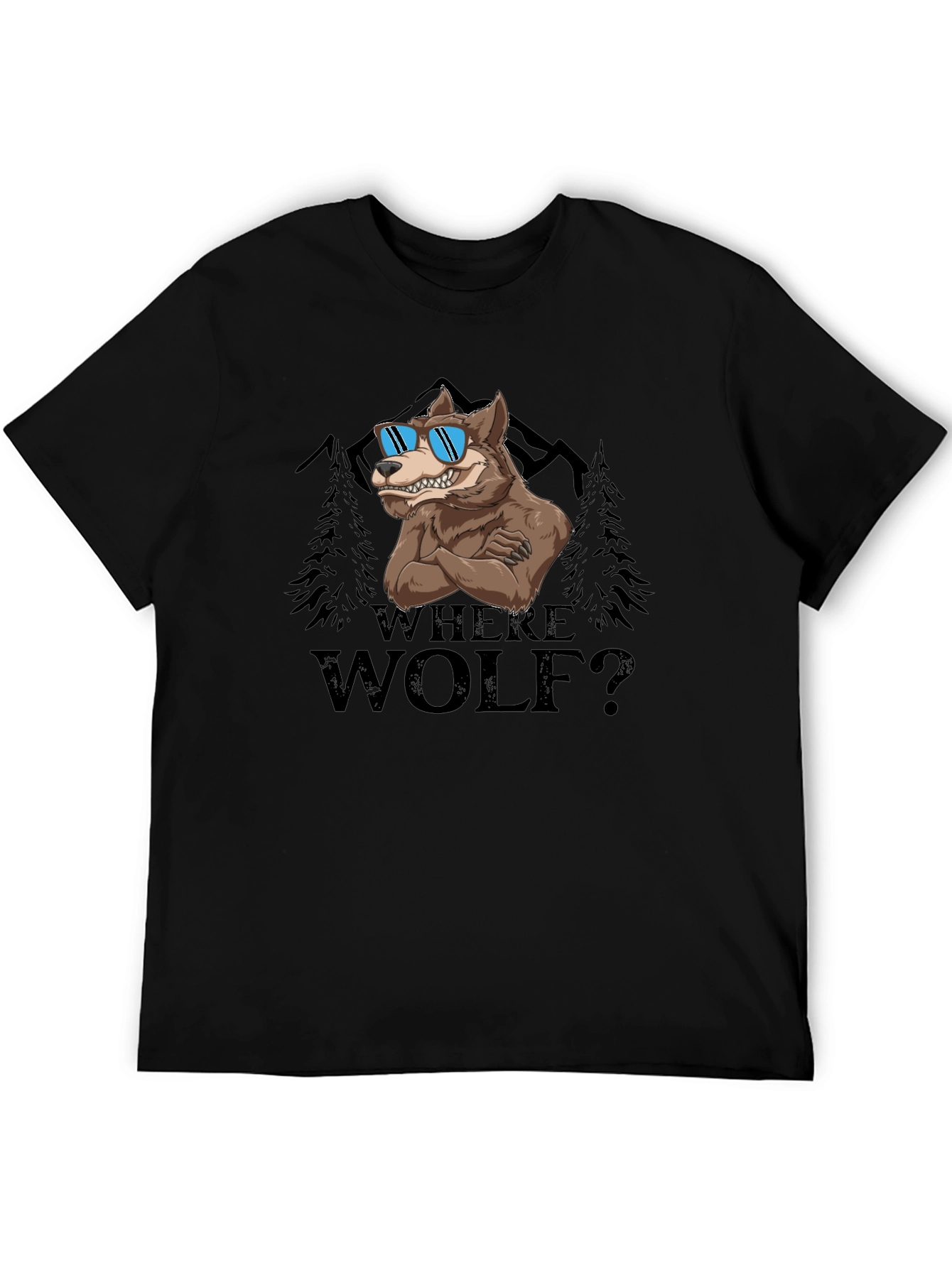 Where Wolf Graphic T-Shirt - Funny Animal Pun Tee