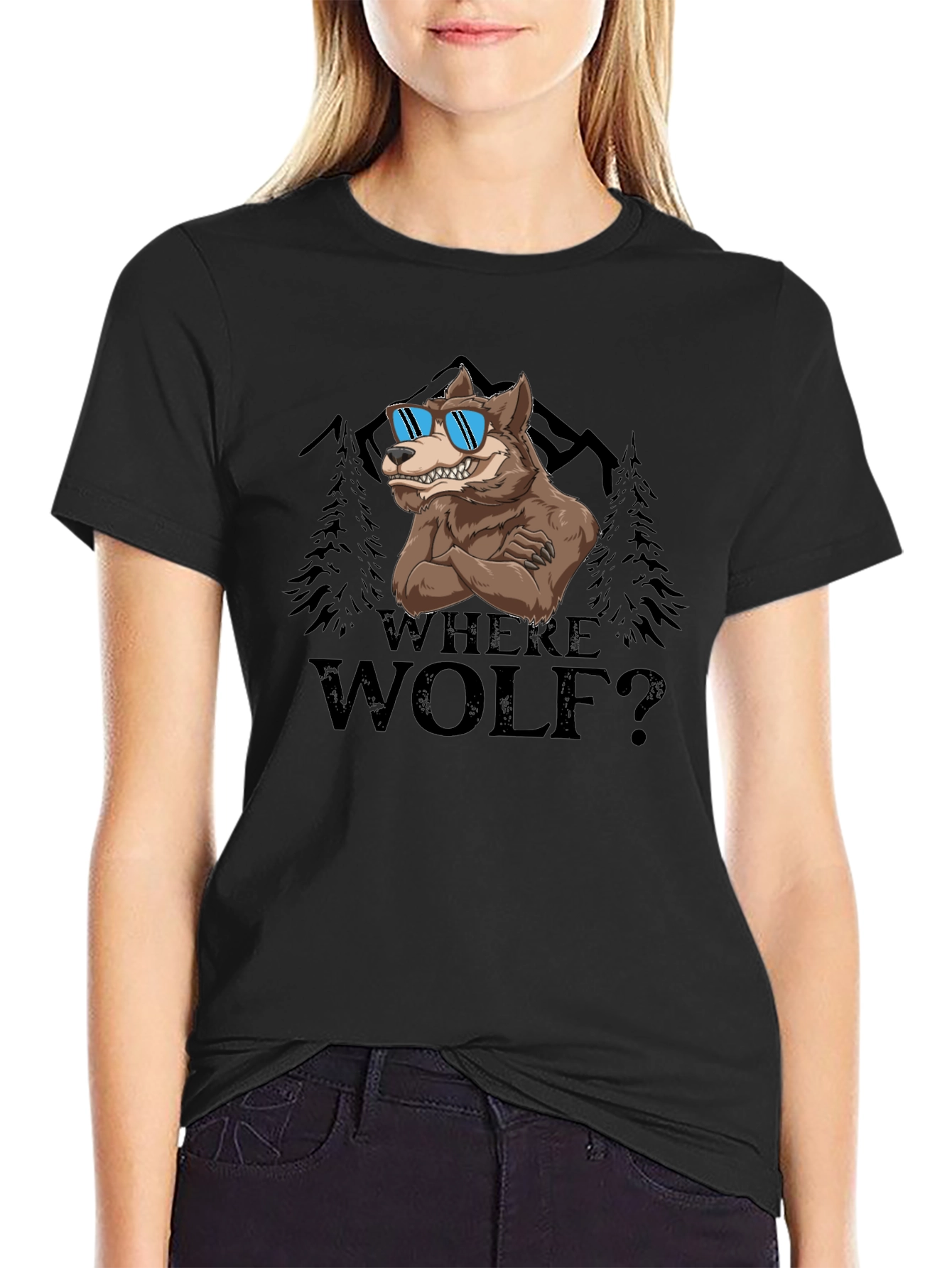Where Wolf Graphic T-Shirt - Funny Animal Pun Tee