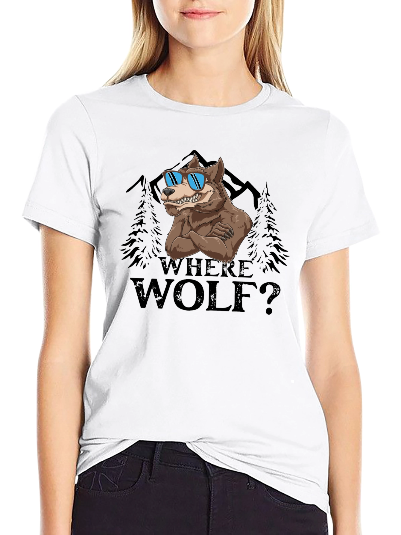 Where Wolf Graphic T-Shirt - Funny Animal Pun Tee
