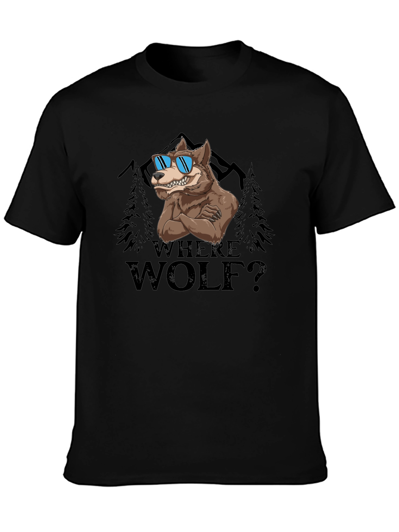 Where Wolf Graphic T-Shirt - Funny Animal Pun Tee