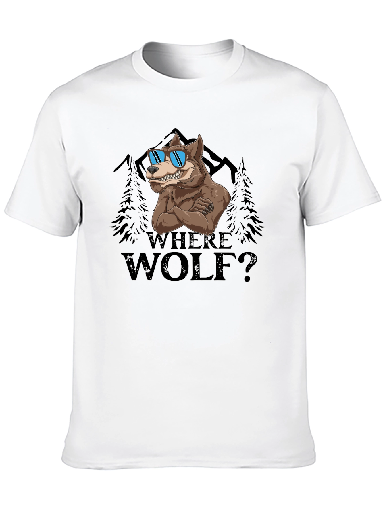 Where Wolf Graphic T-Shirt - Funny Animal Pun Tee