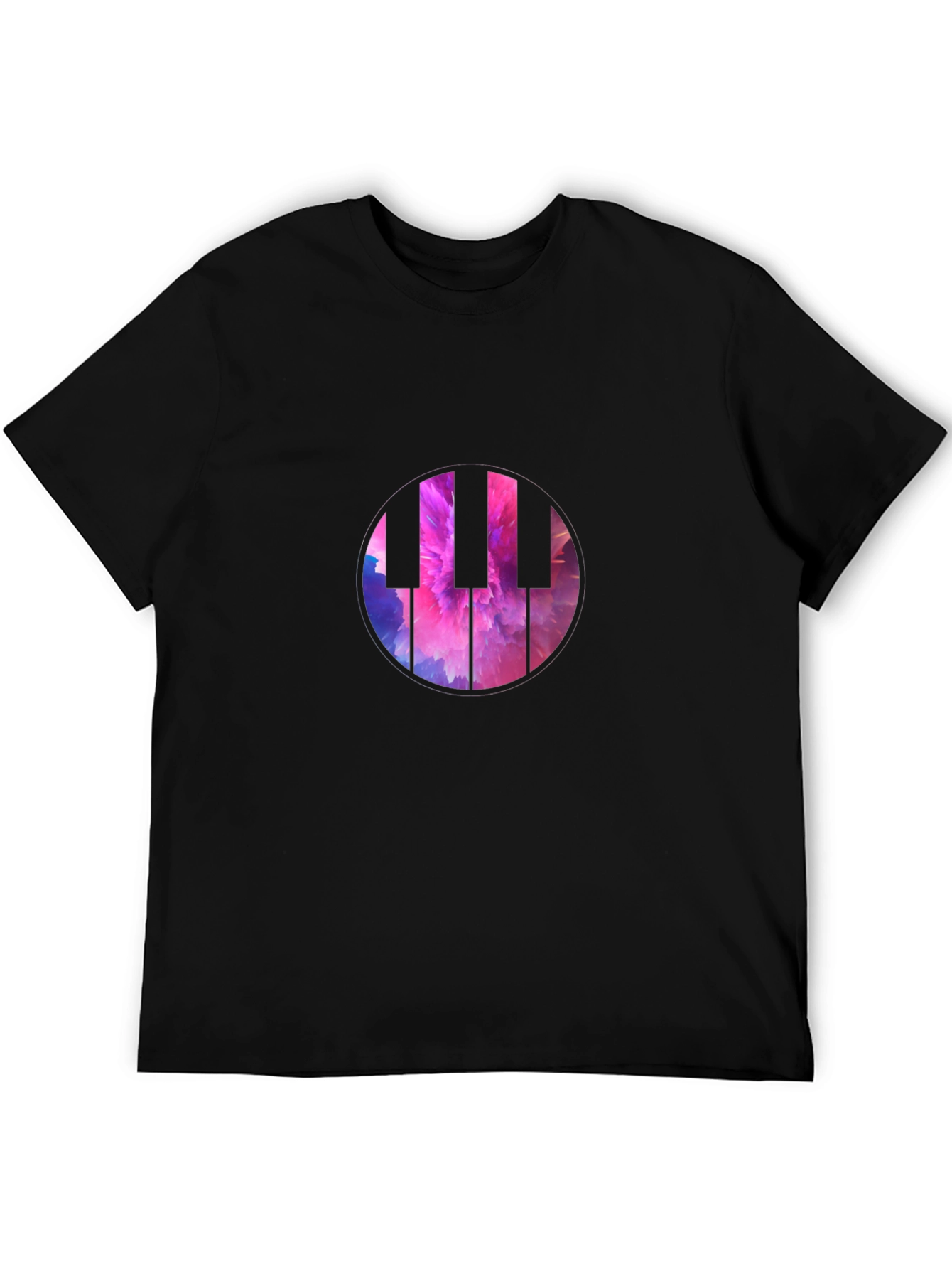 Piano Keys Graphic Tee - Abstract Music Shirt