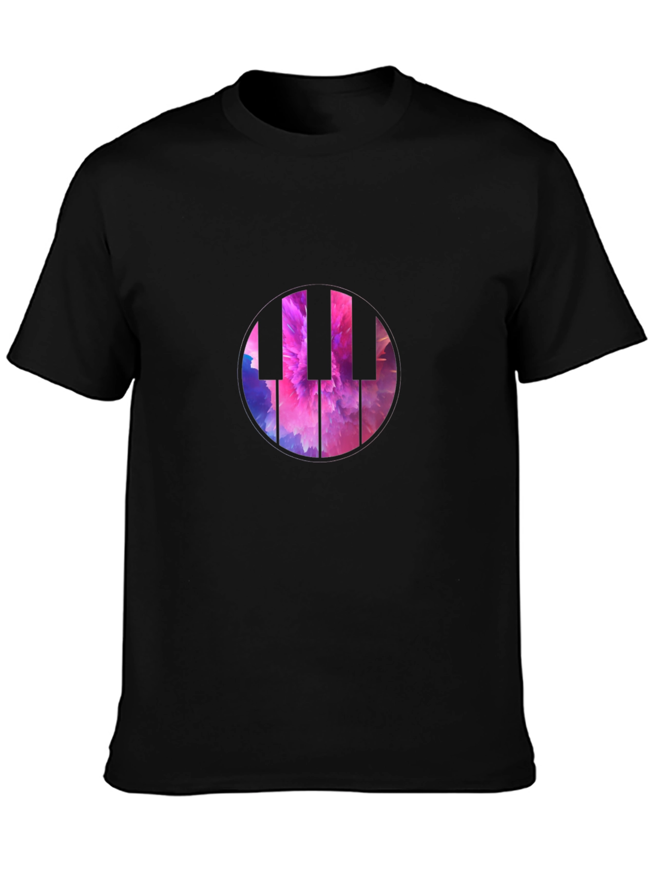 Piano Keys Graphic Tee - Abstract Music Shirt