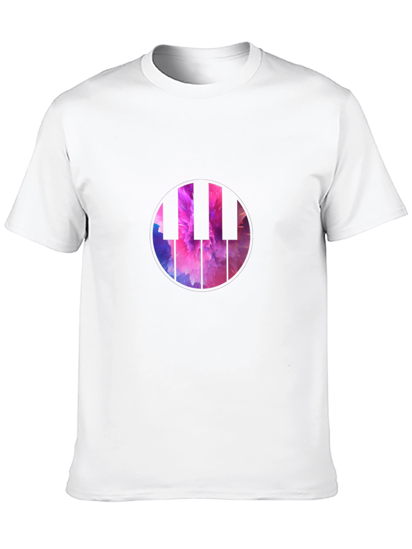 Piano Keys Graphic Tee - Abstract Music Shirt