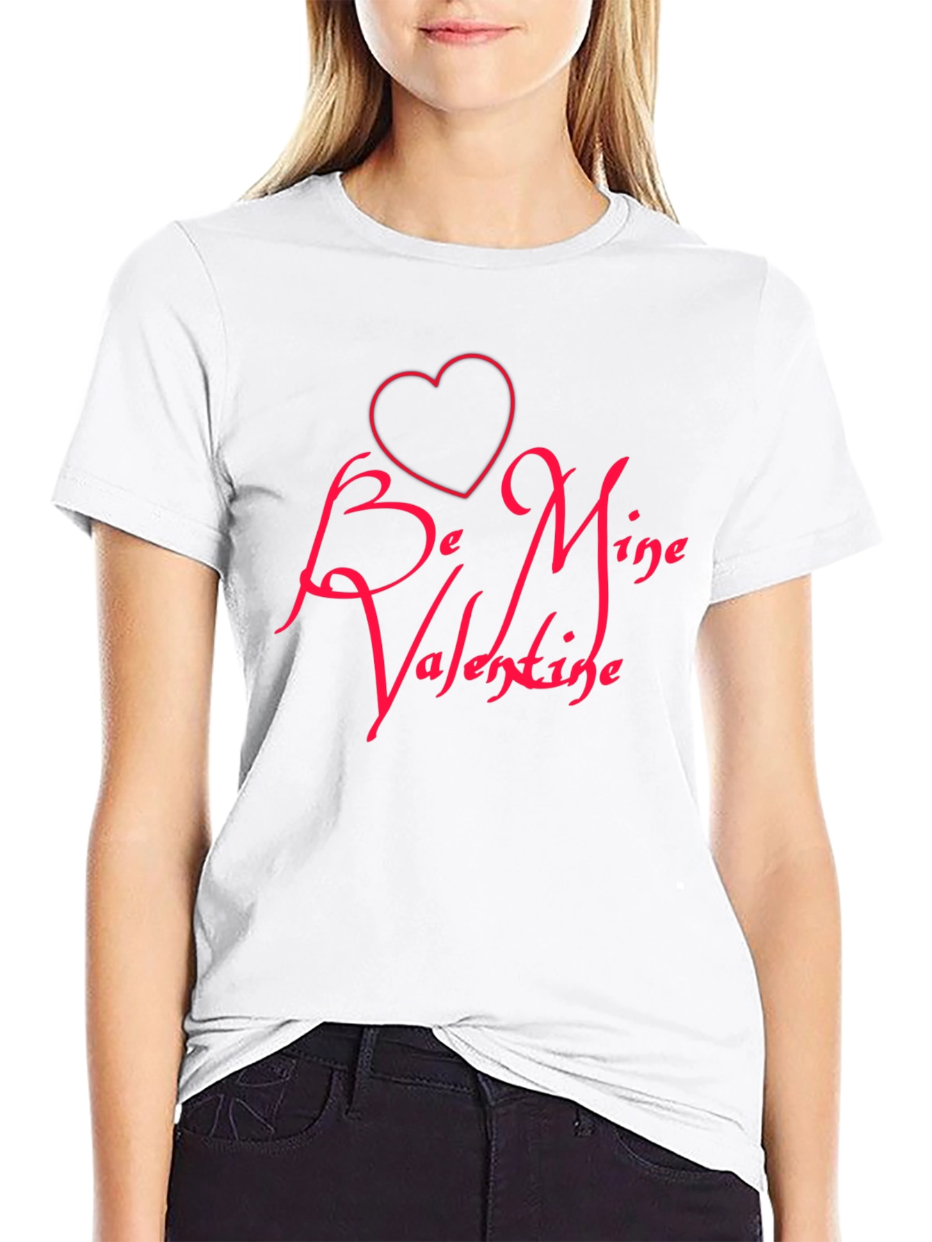 Be Mine Valentine Black T-Shirt