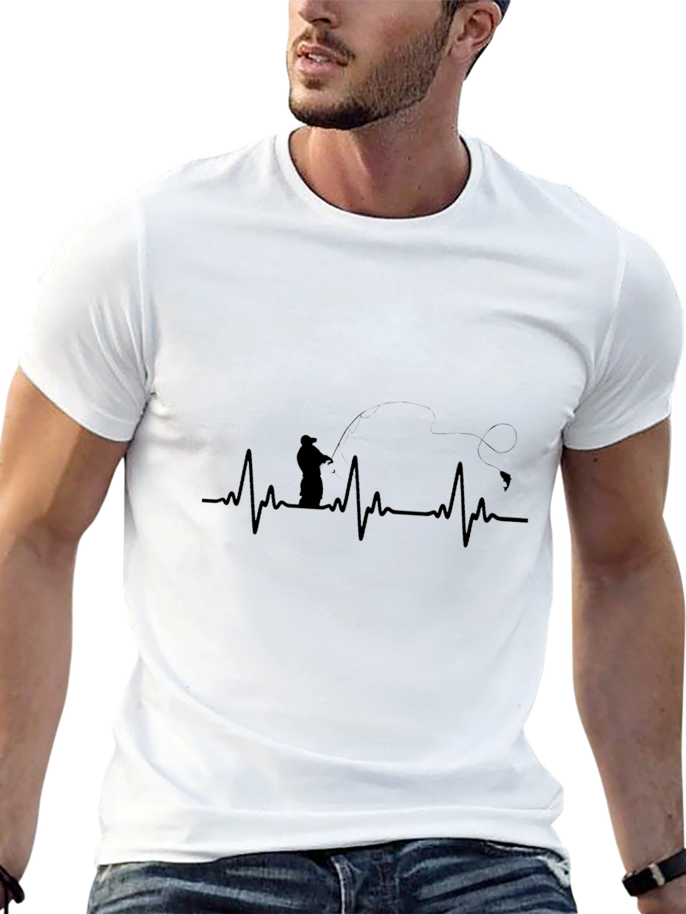 Fishing Heartbeat Tee - Anglers Passion
