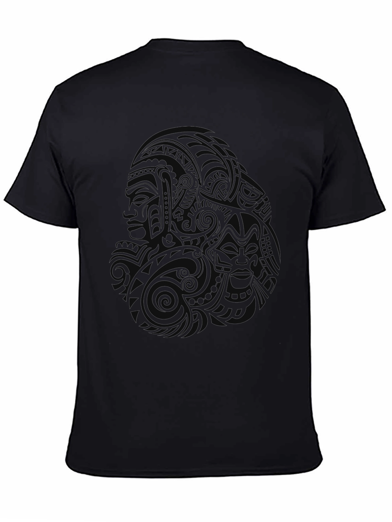 Black Tribal Design T-Shirt