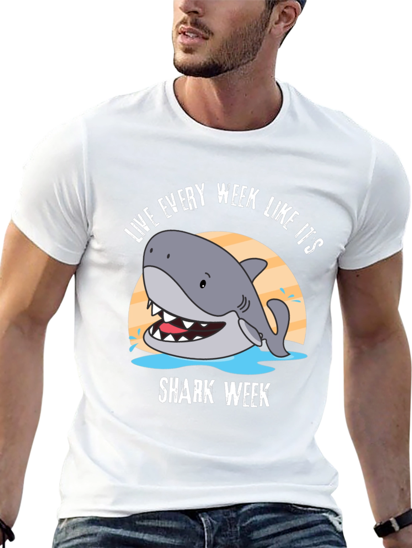 Live Every Week Like Its Shark Week Black T-Shirt