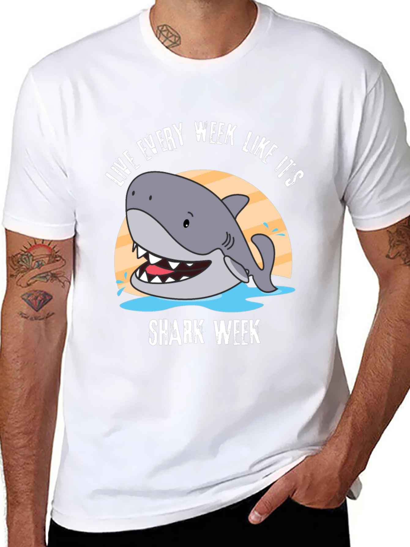 Live Every Week Like Its Shark Week Black T-Shirt