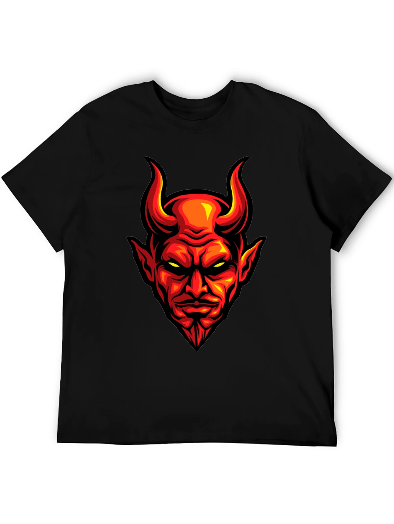 Fiery Devil Graphic Tee - Mens Black T-Shirt