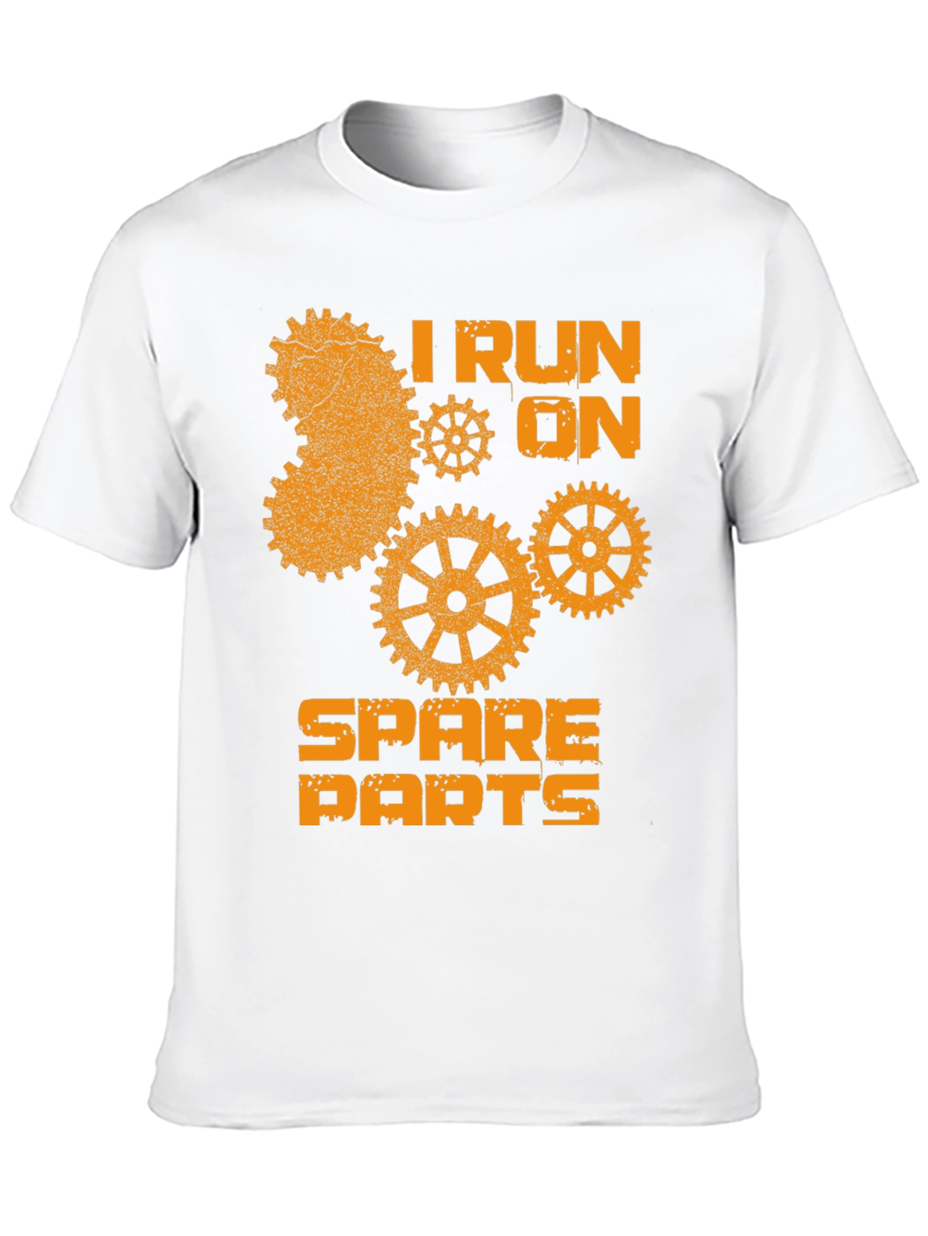 I Run on Spare Parts Mens Black T-Shirt