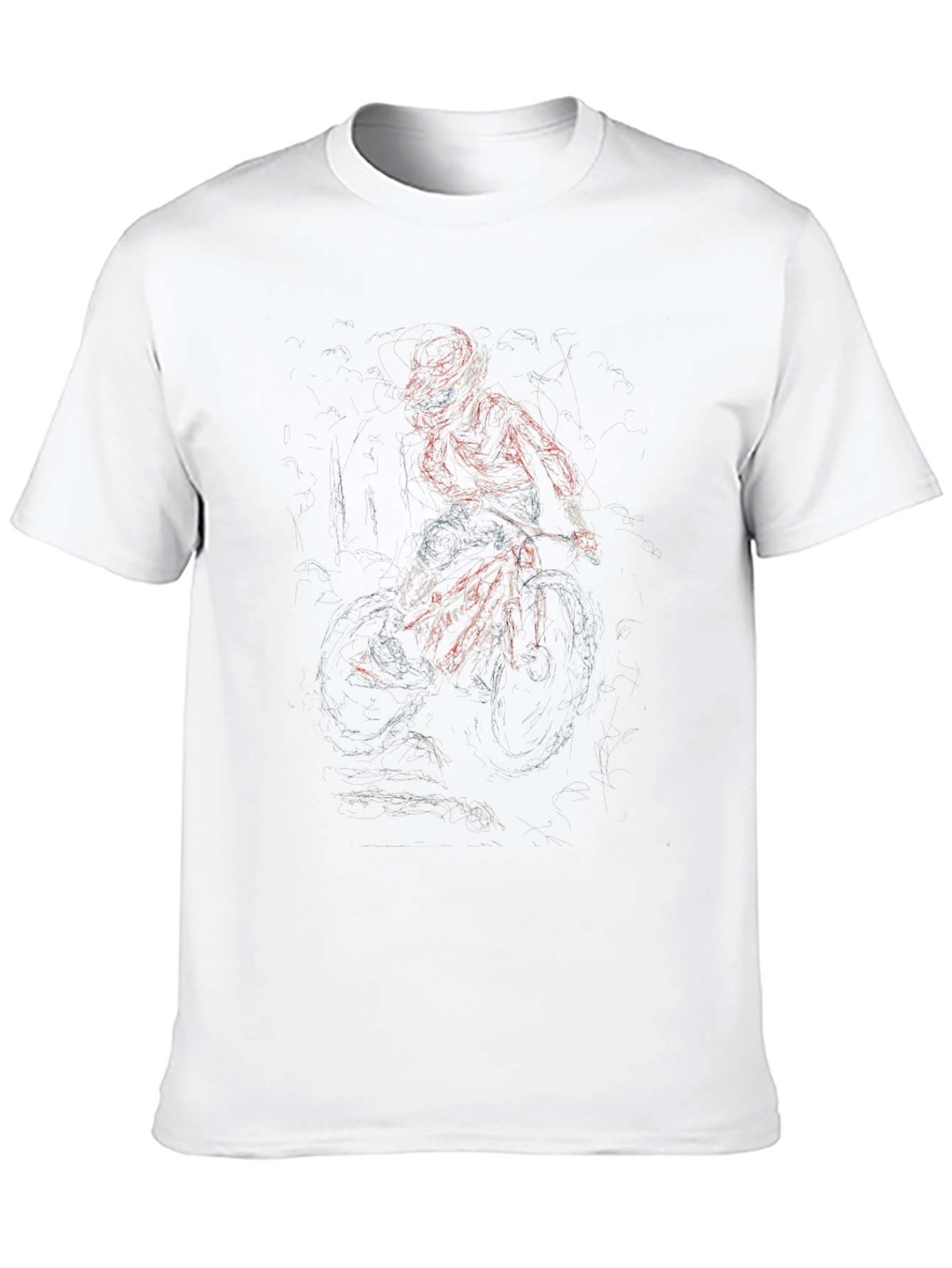 Edgy Graphic Tee - Red & Black Rider Design