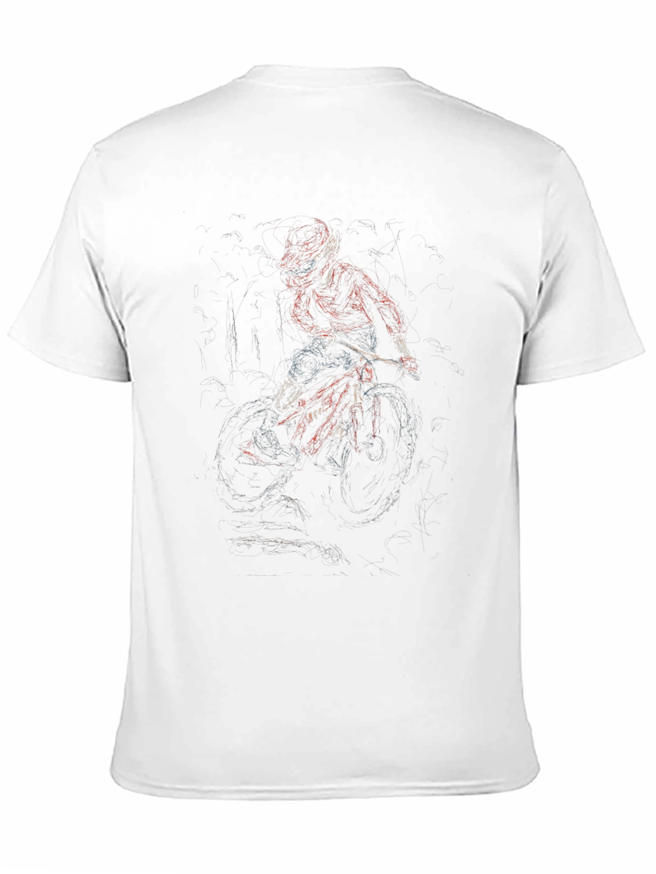 Edgy Graphic Tee - Red & Black Rider Design
