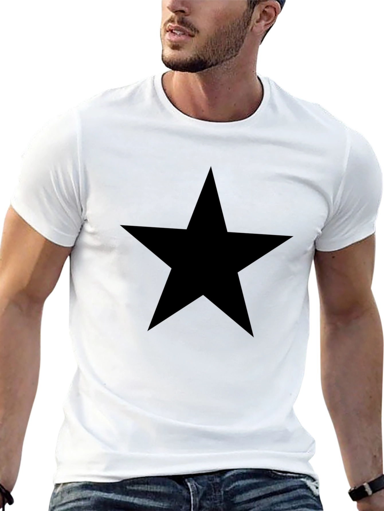 Black Star Graphic Tee - Casual Comfort