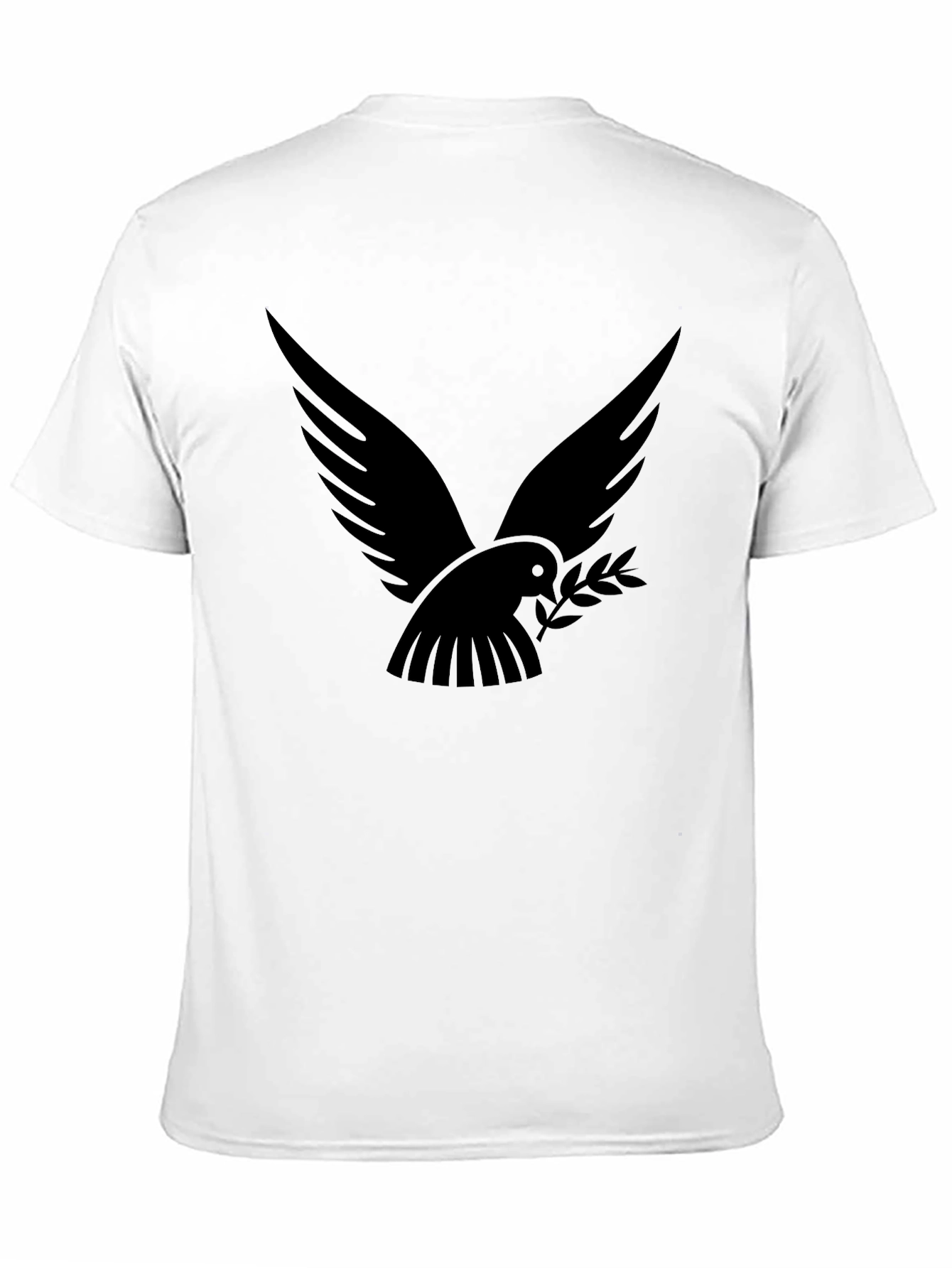 Dove Peace T-Shirt - Soft Black Cotton Graphic Tee