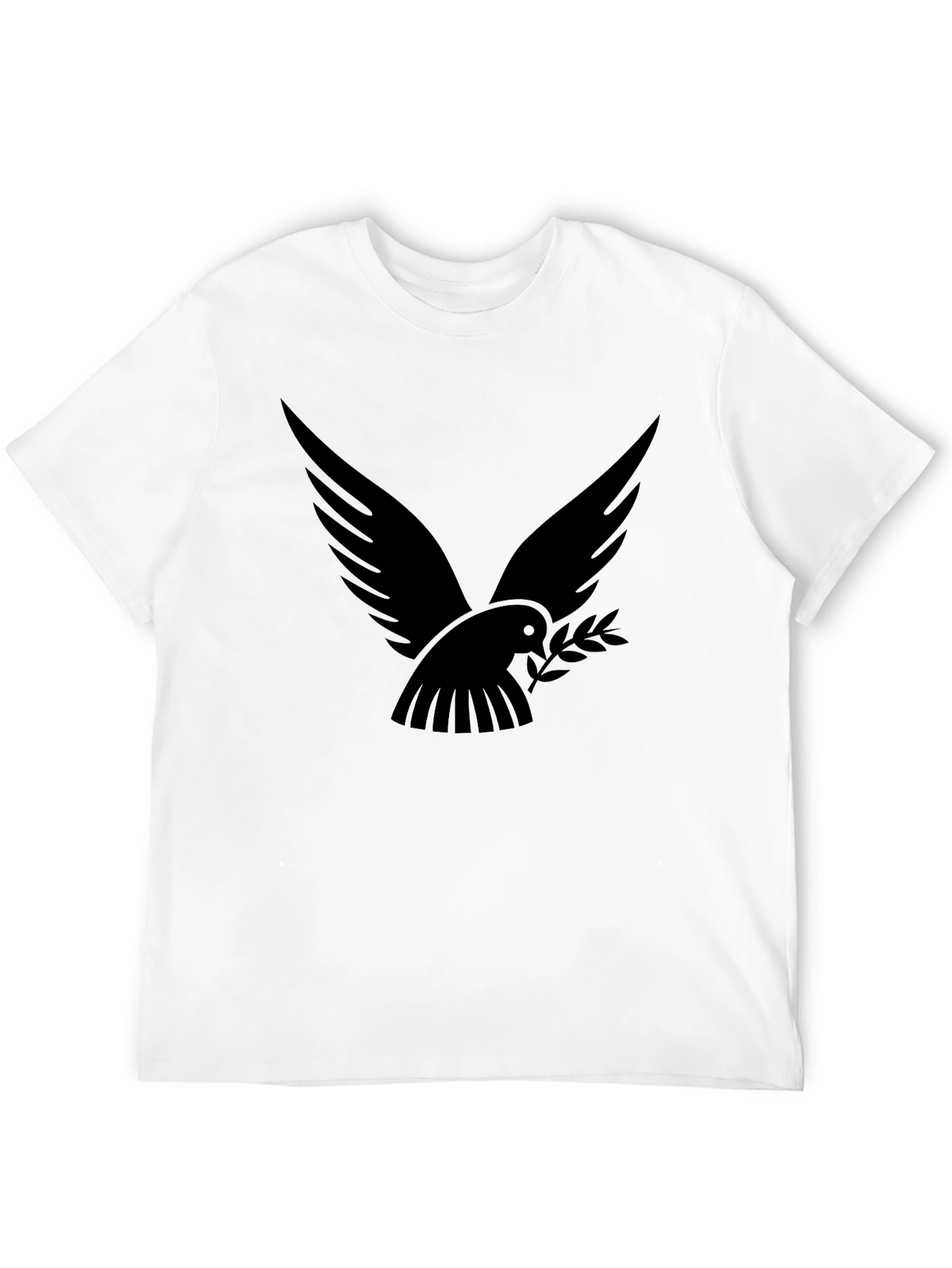 Dove Peace T-Shirt - Soft Black Cotton Graphic Tee