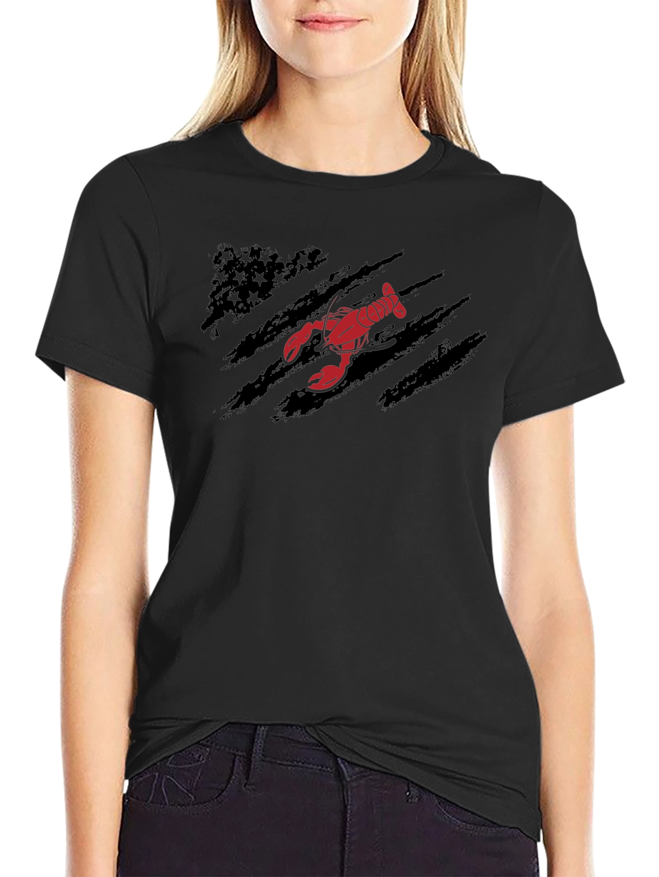 Lobster American Flag T-Shirt
