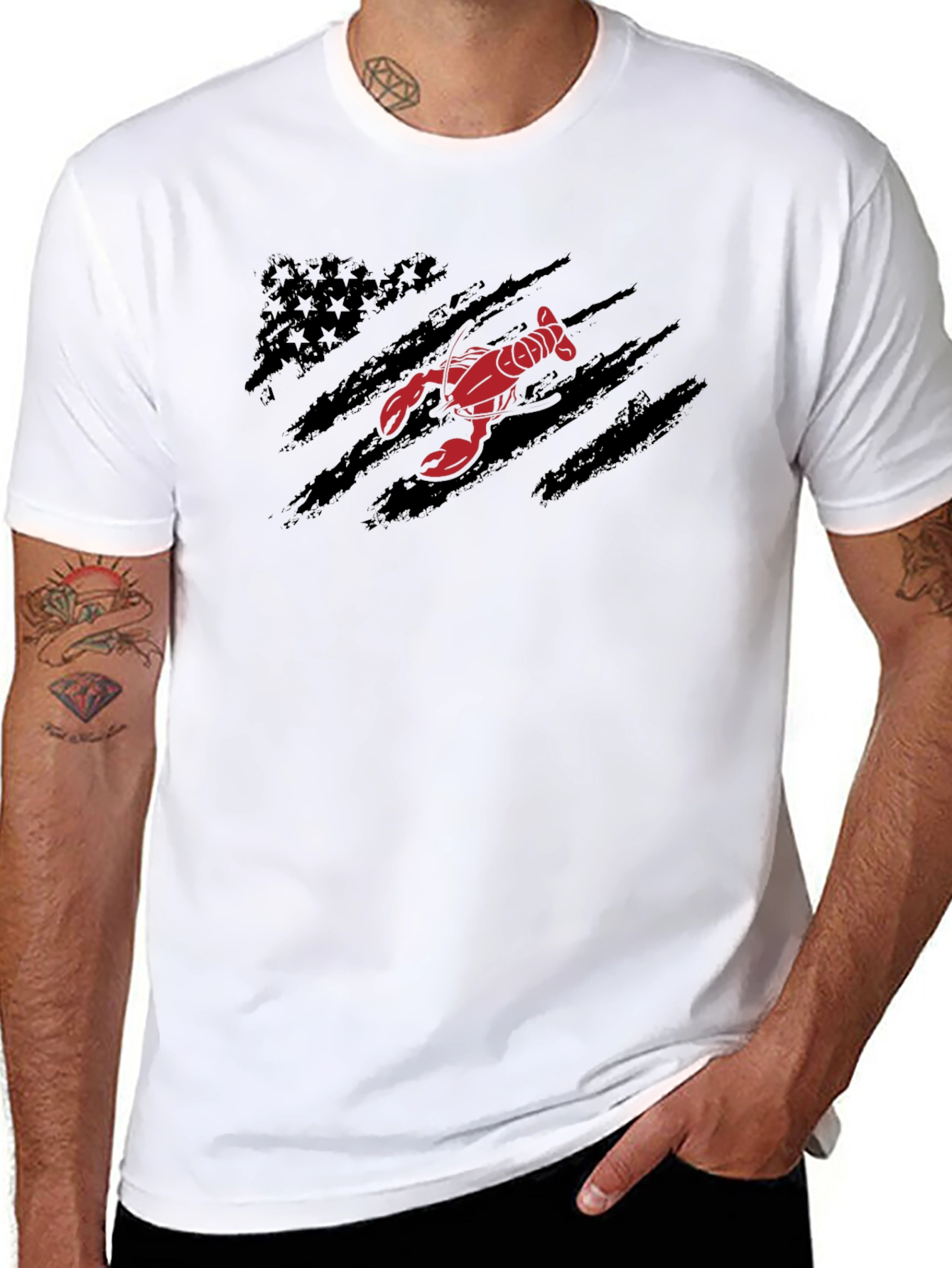 Lobster American Flag T-Shirt