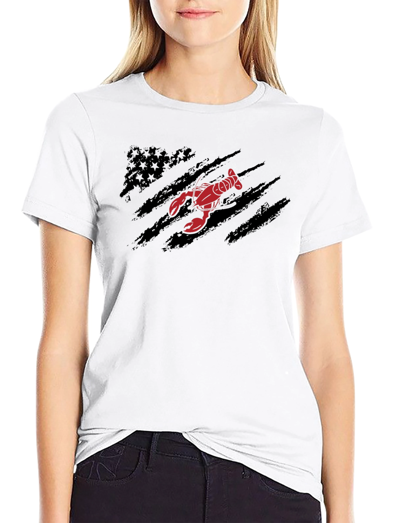 Lobster American Flag T-Shirt