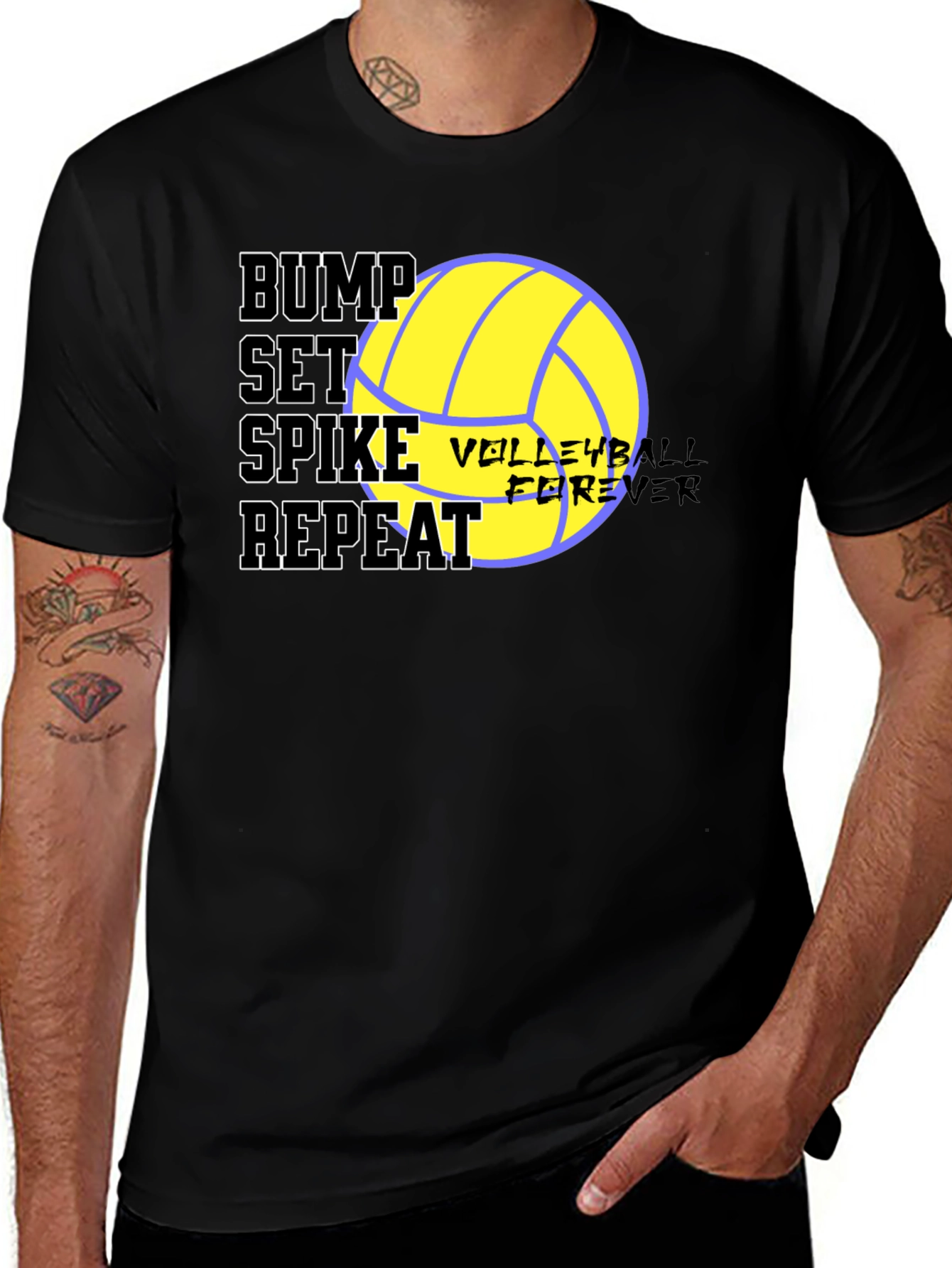 Bump Set Spike Repeat Volleyball T-Shirt